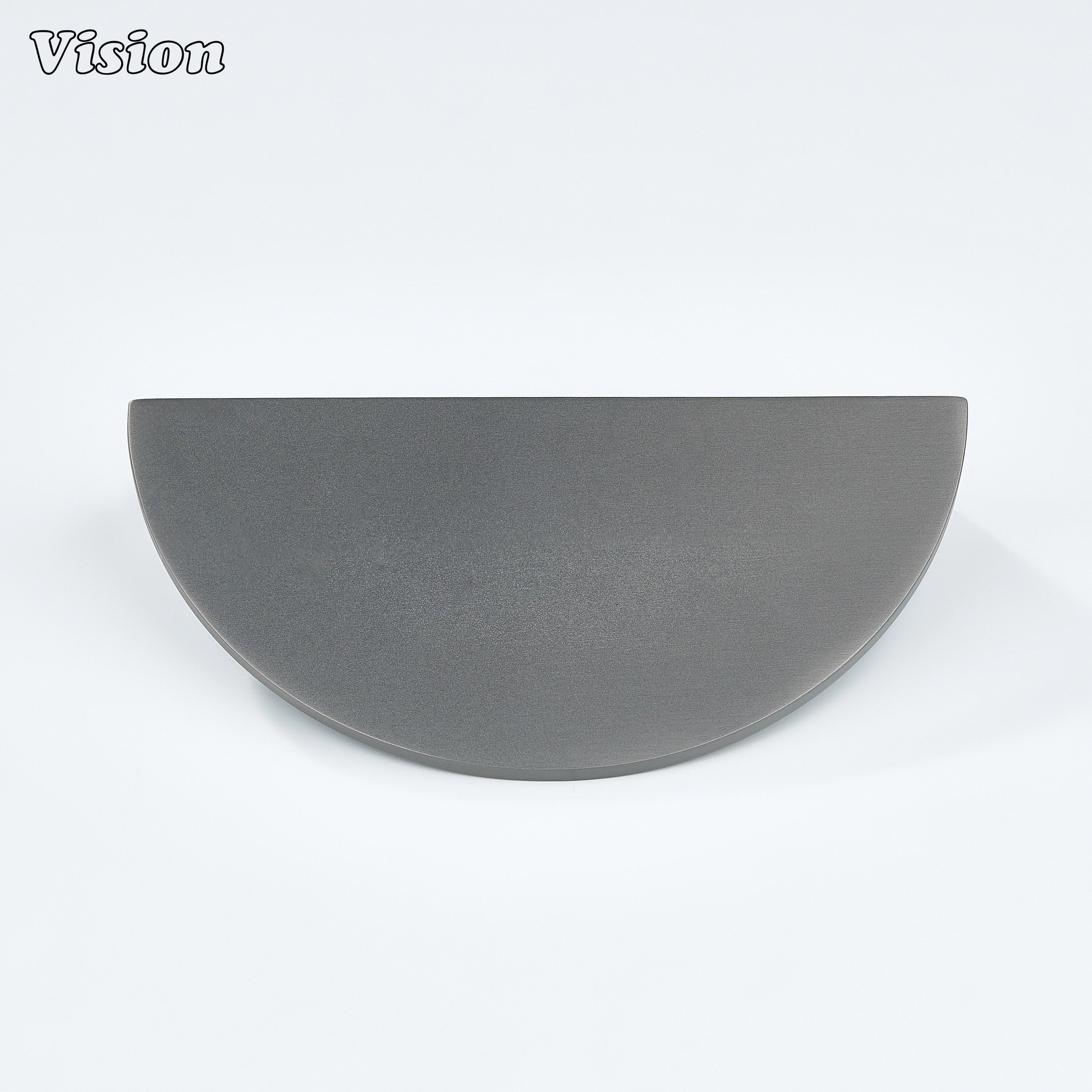 Gunmetal half round cabinet handle with clean brass design for drawers