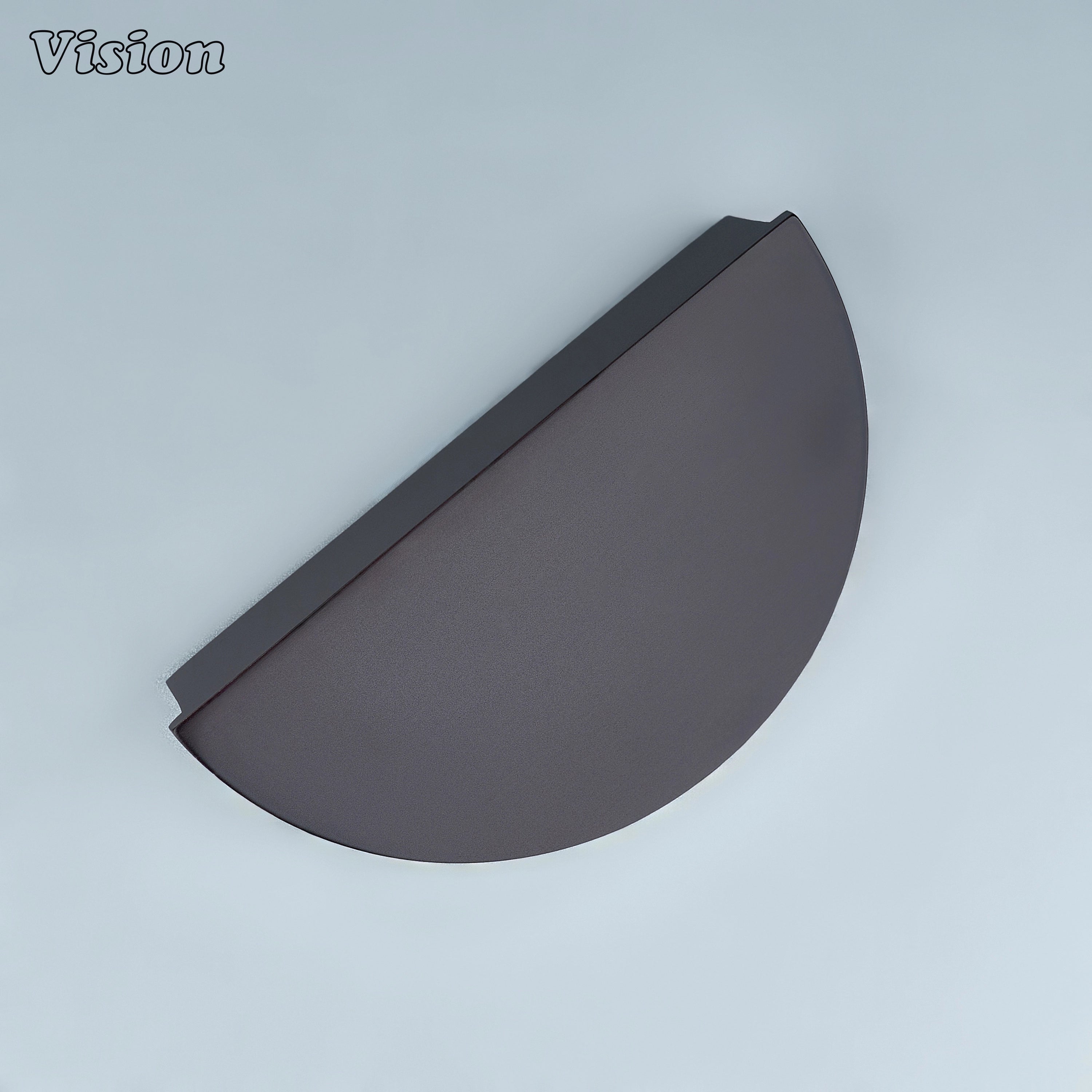 Oil Rubbed Bronze minimalist half round cabinet handle for kitchens