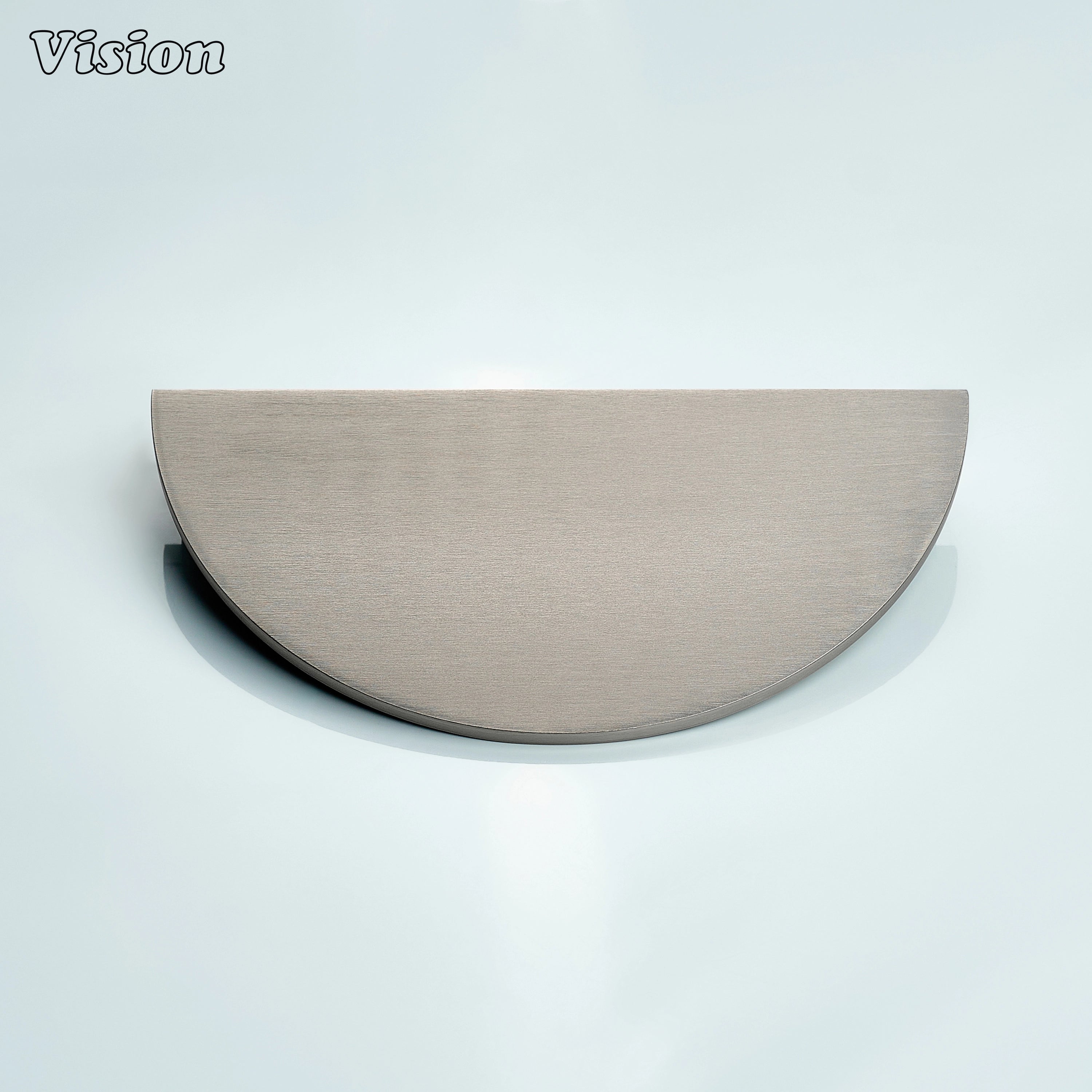 Silver plain profile brass half round cabinet handle for cabinets