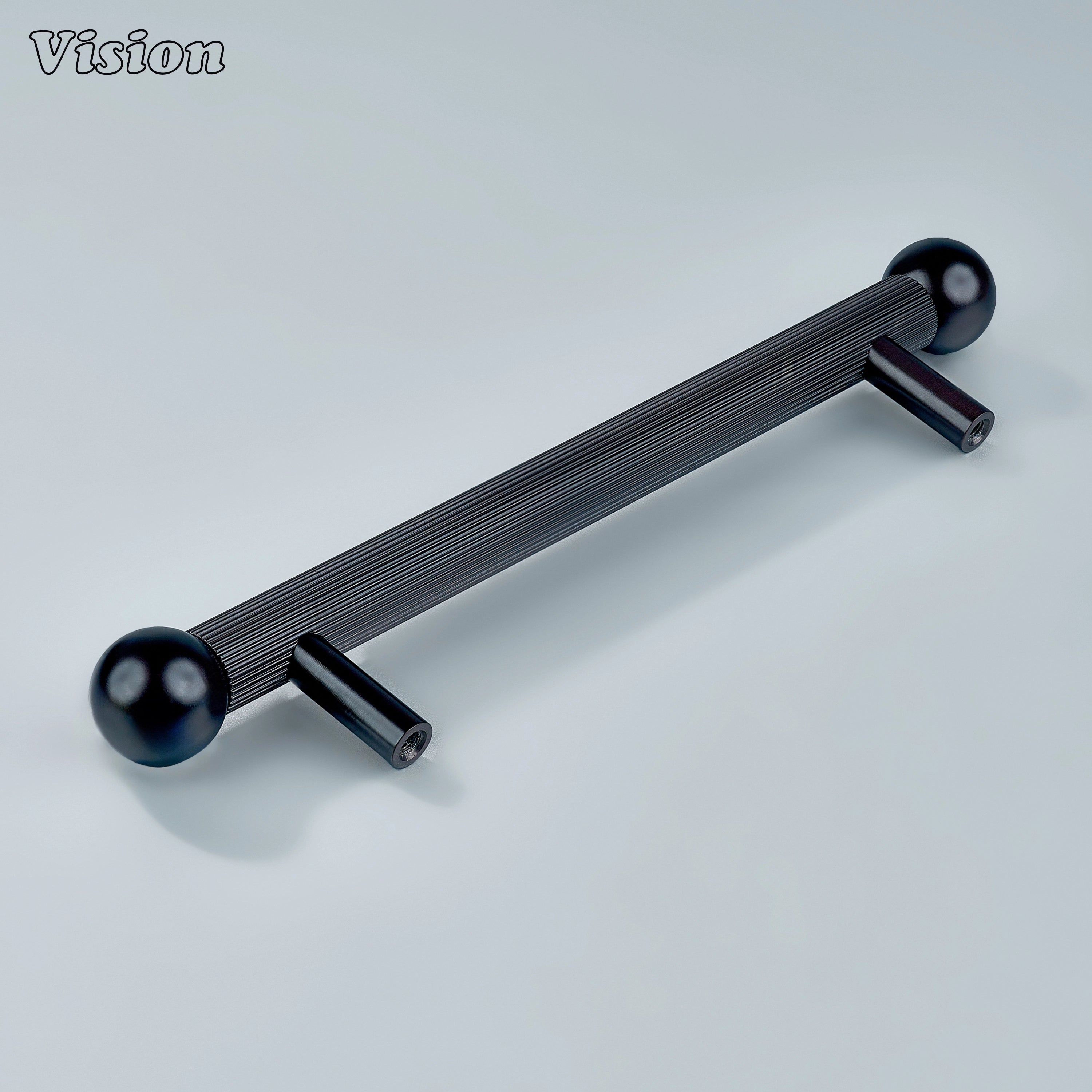 Premium Oil Rubbed Bronze knurled handle with cylinder legs for elegant home interiors.