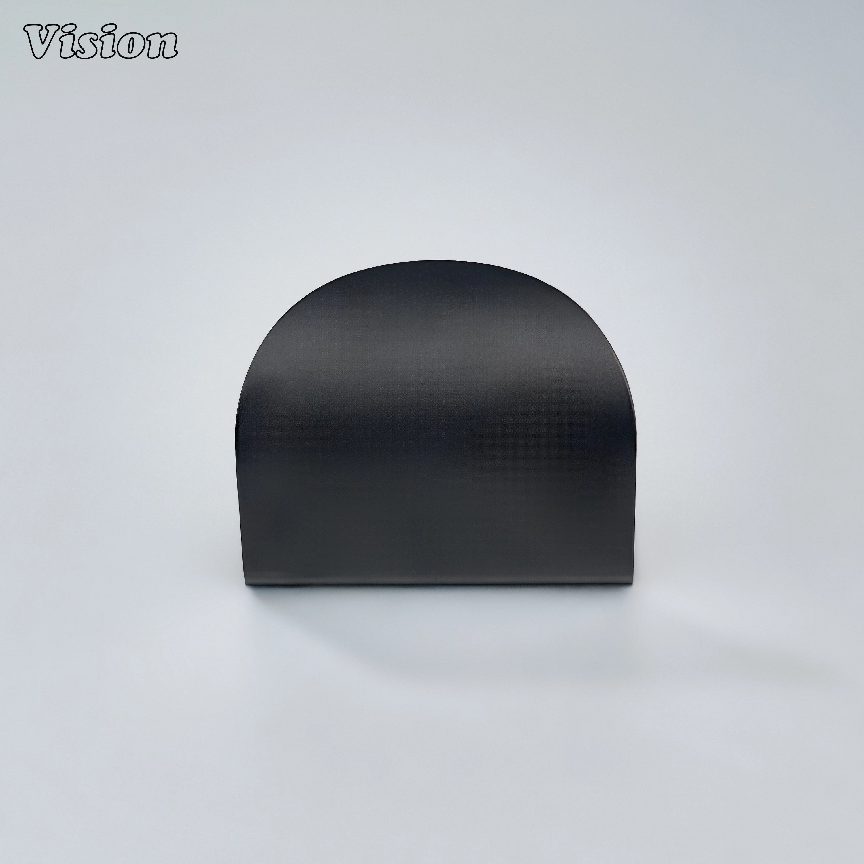 Solid brass cabinet handle in Black finish with plain curved profile for wardrobes
