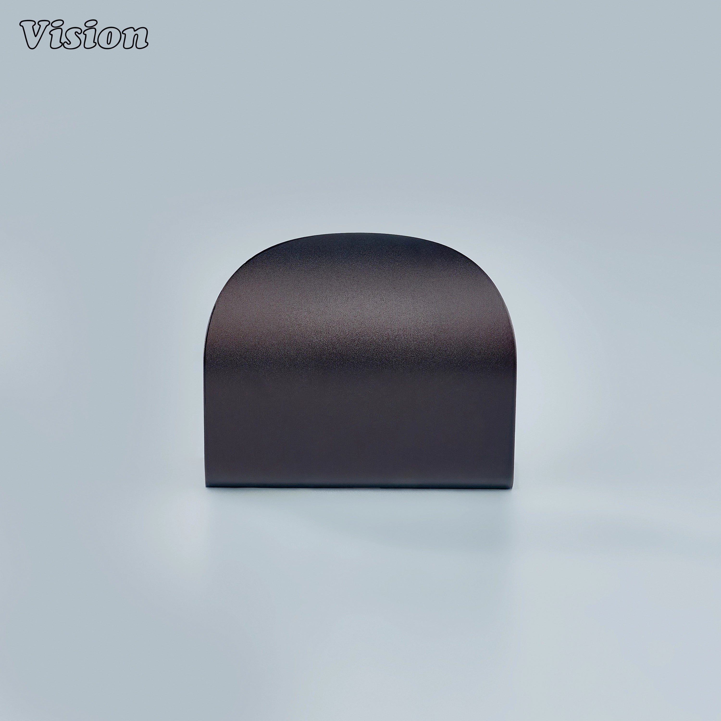 Oil Rubbed Bronze cabinet handle featuring a smooth plain curved body and round edges