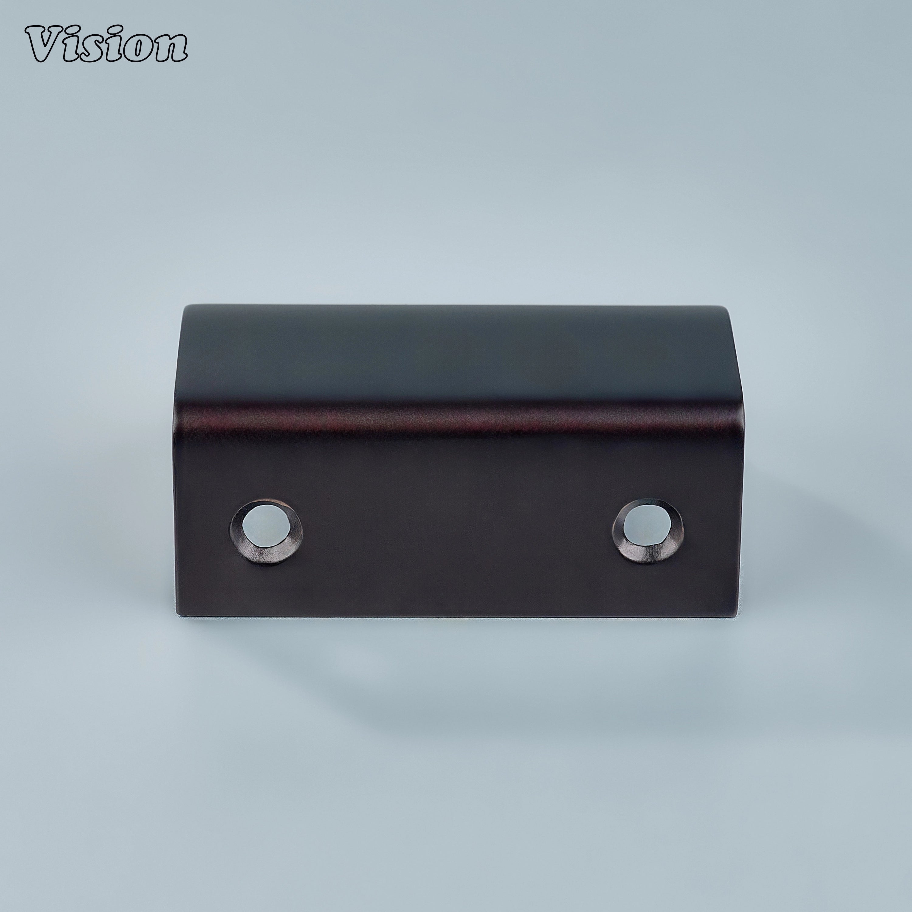 Plain curved cabinet handle in Oil Rubbed Bronze finish with sleek round edge detail