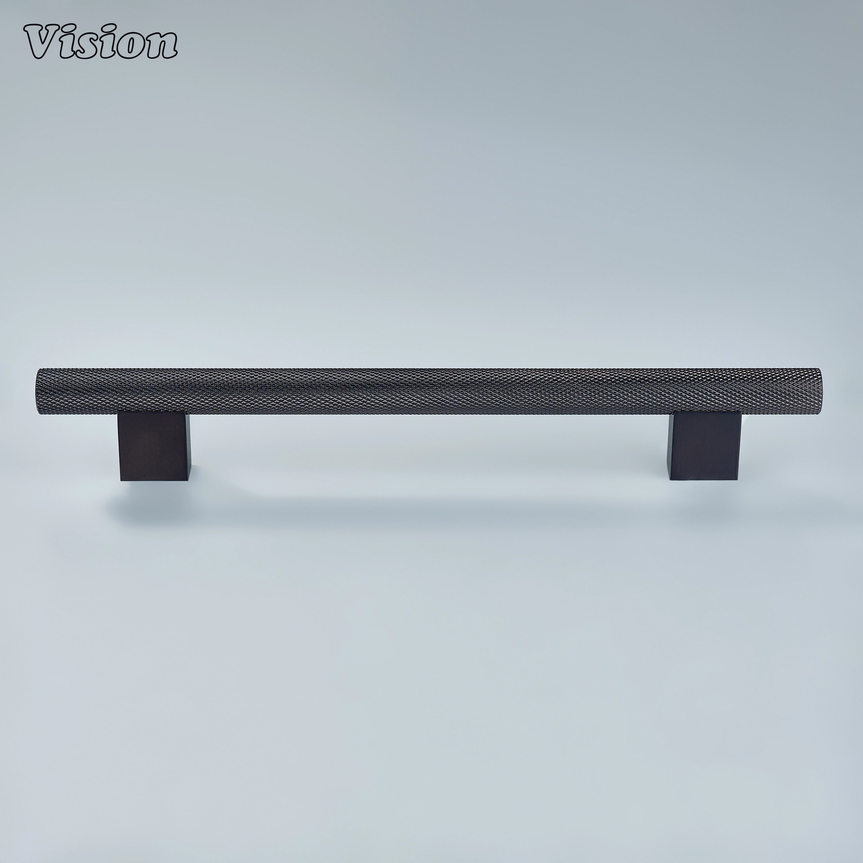 Knurled bar cabinet handle in Oil Rubbed Bronze finish for drawers