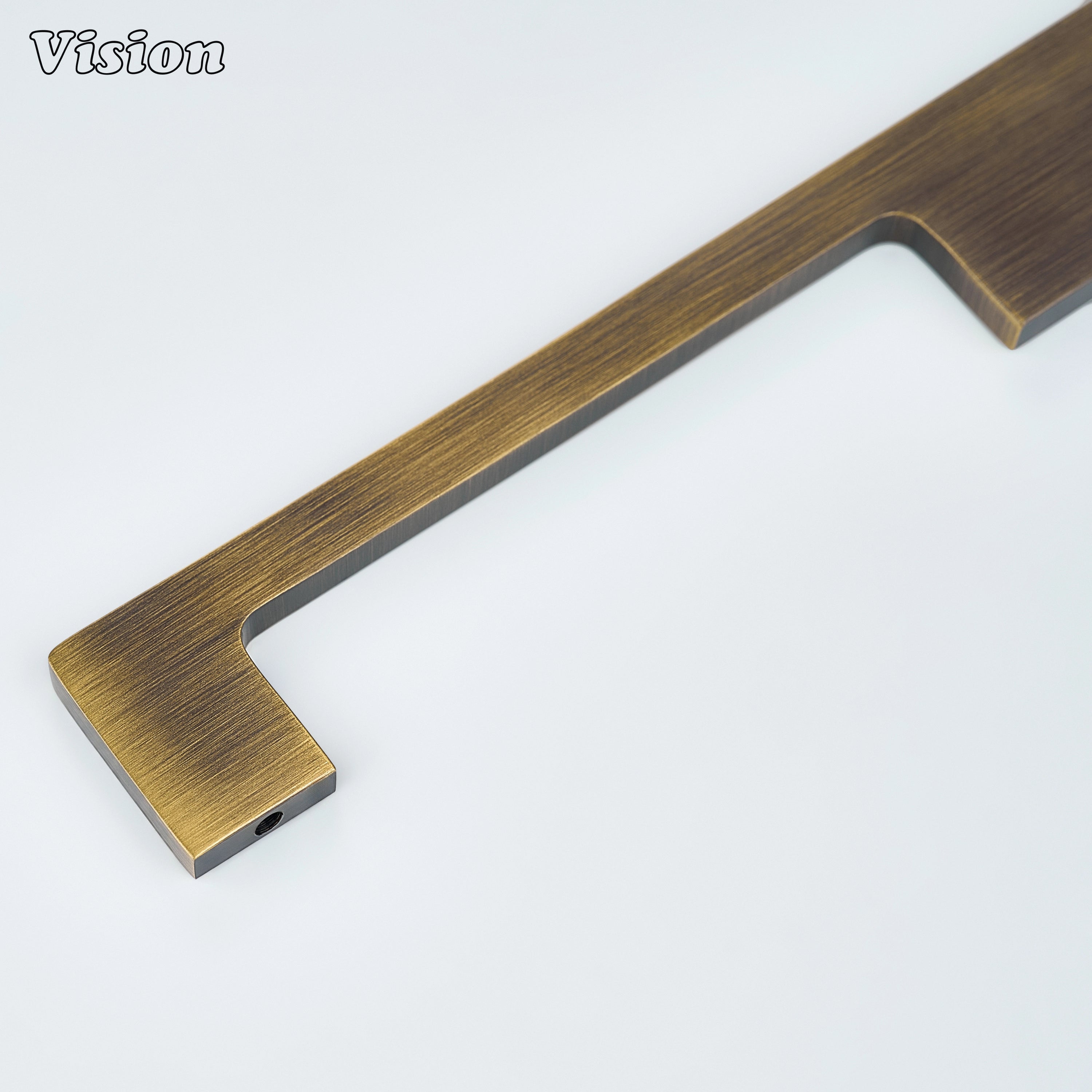 Modern Antique Bronze cabinet handle with flat bar shape for doors