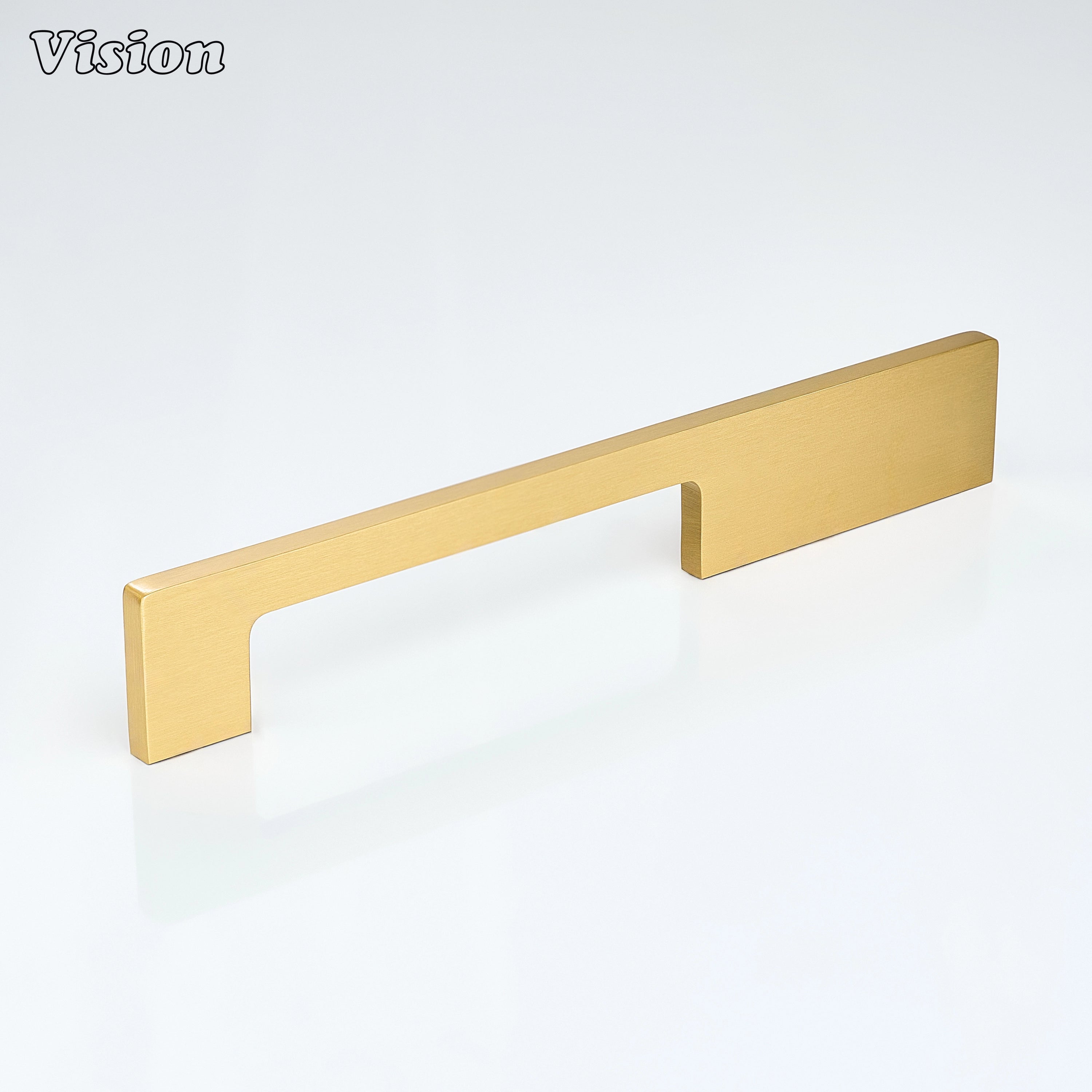 Gold modern cabinet handle designed for contemporary kitchen cabinetry