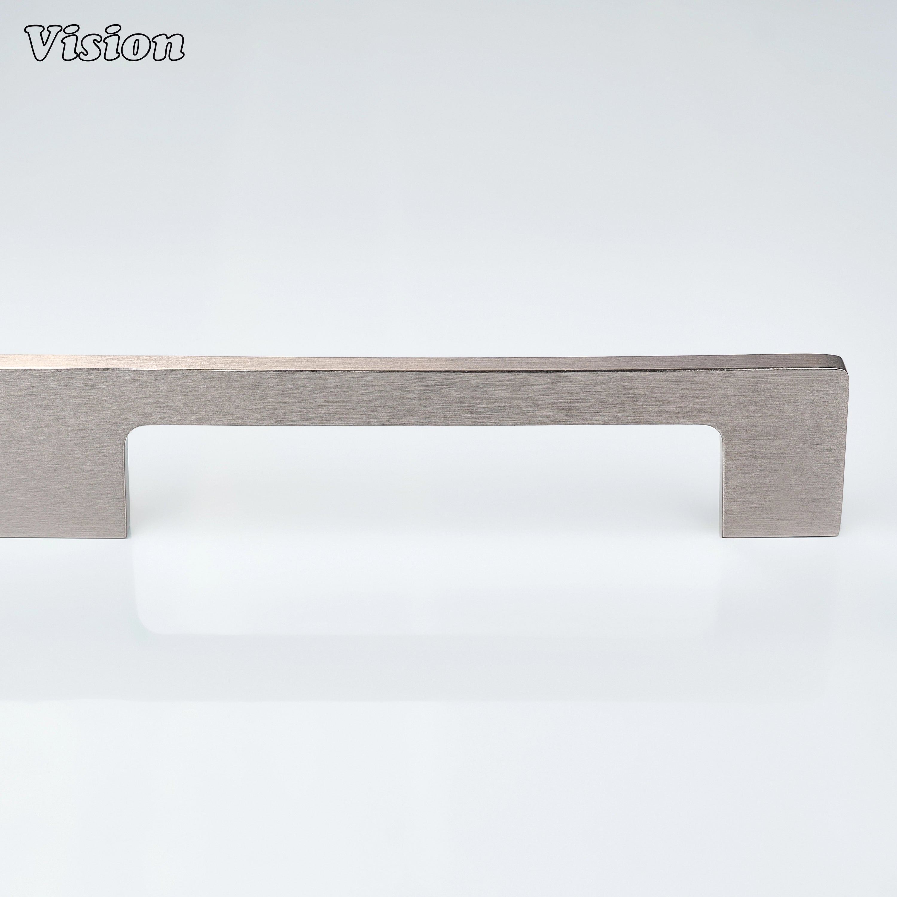Silver slim cabinet handle designed for modern kitchen furniture