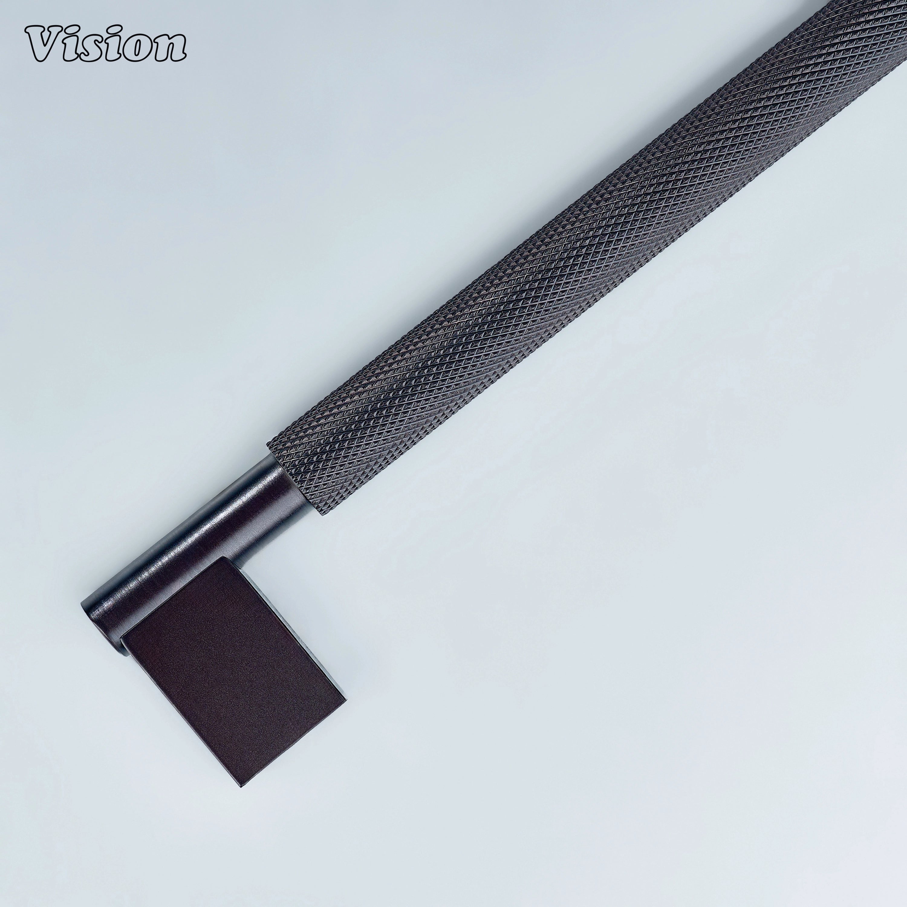 Vision Oil Rubbed Bronze knurled cabinet handle with tactile grip