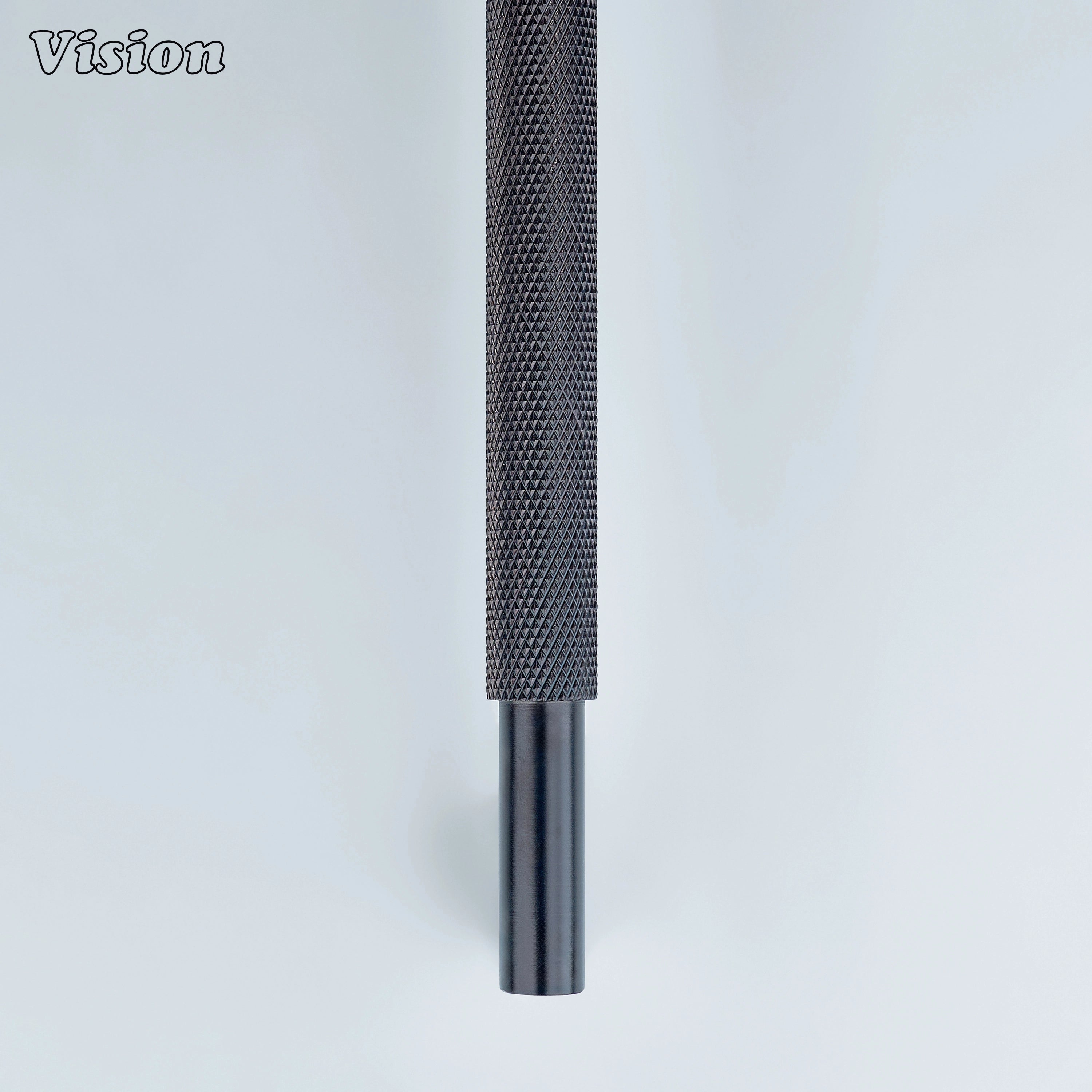 Kronos knurled handle in Oil Rubbed Bronze showing square leg detail