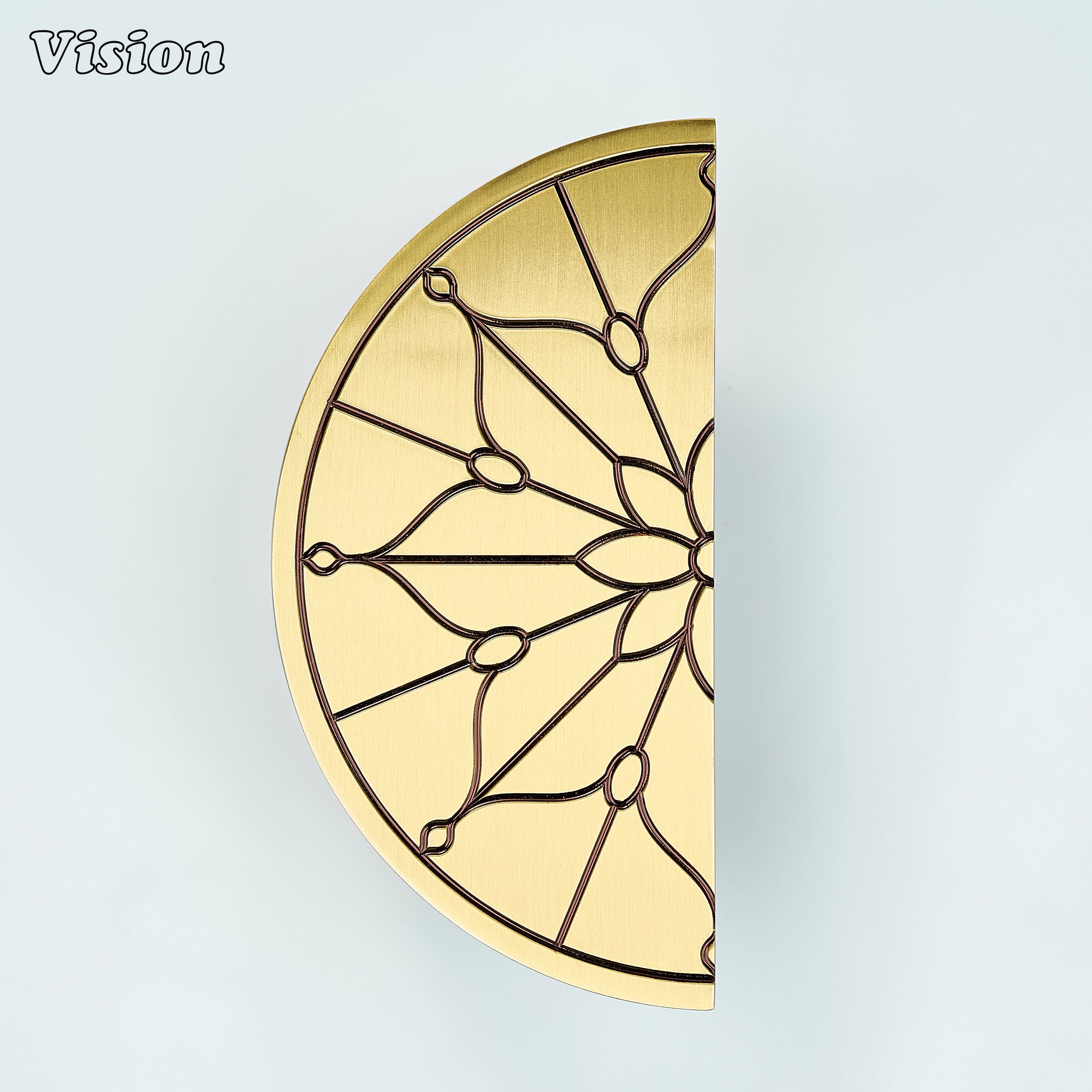 Lavelle Flower Knurled Brass Door Handle - Antique Bronze