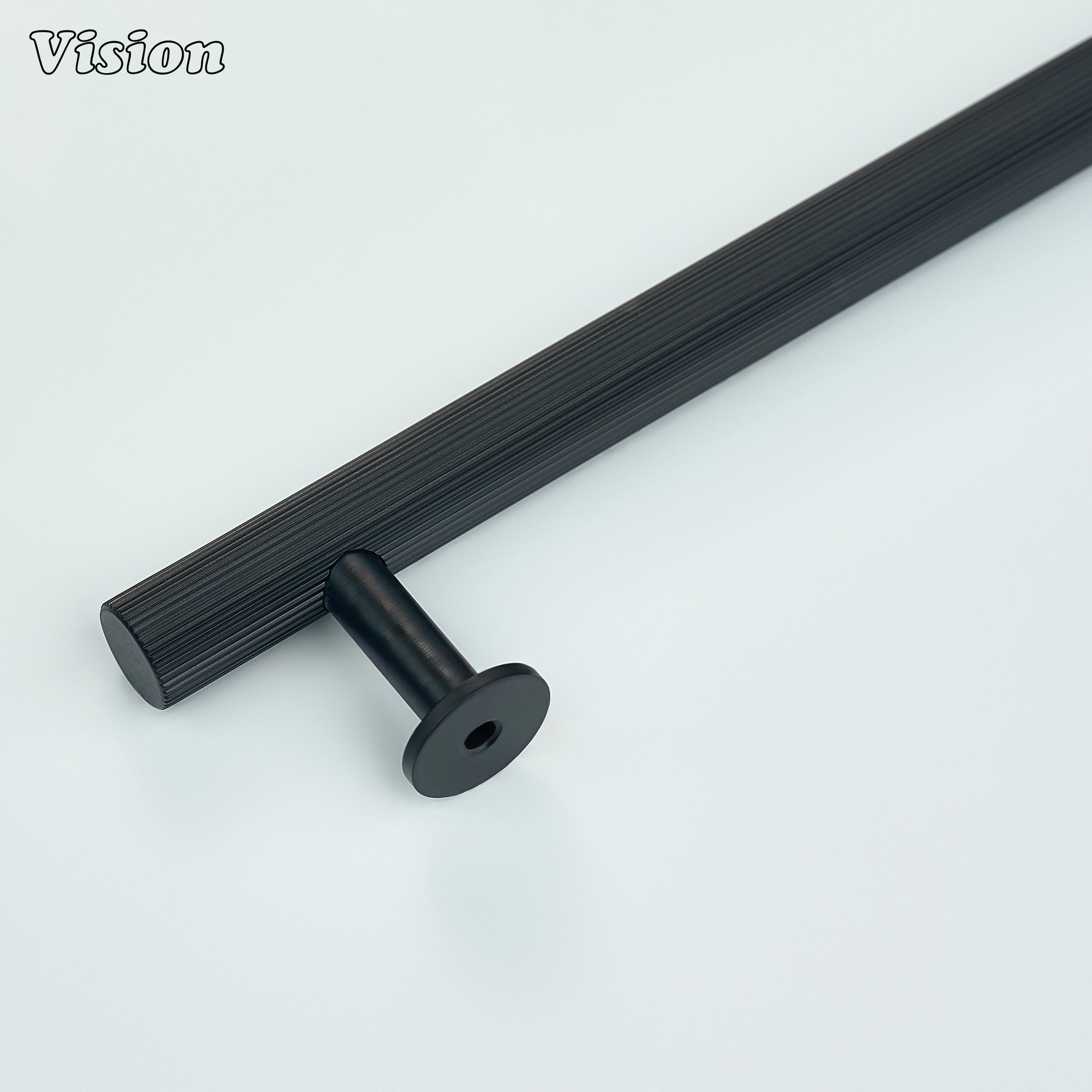 Black finish cabinet handle with bar design for drawers and cabinets