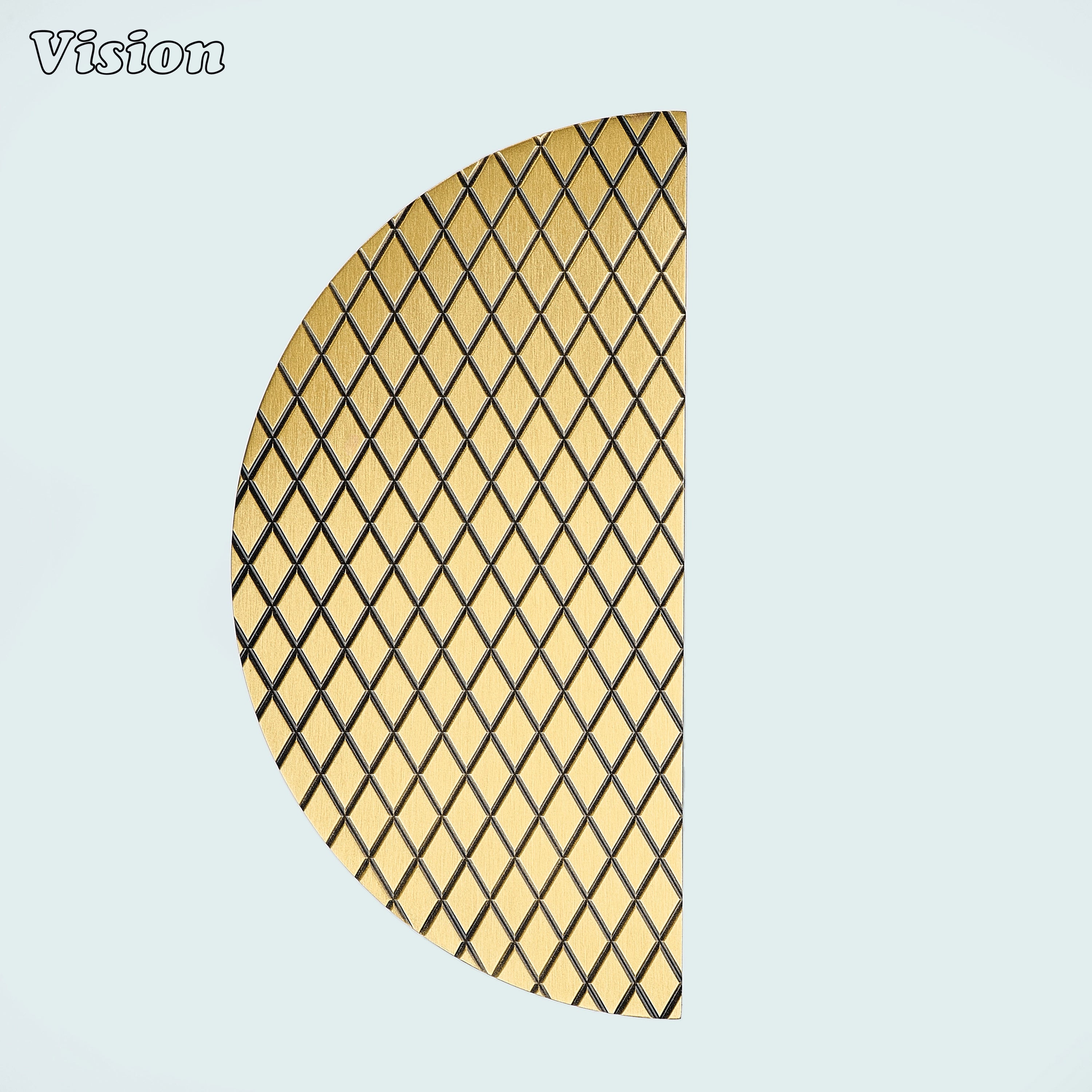 Antique Bronze half moon door handle with textured surface for architectural doors