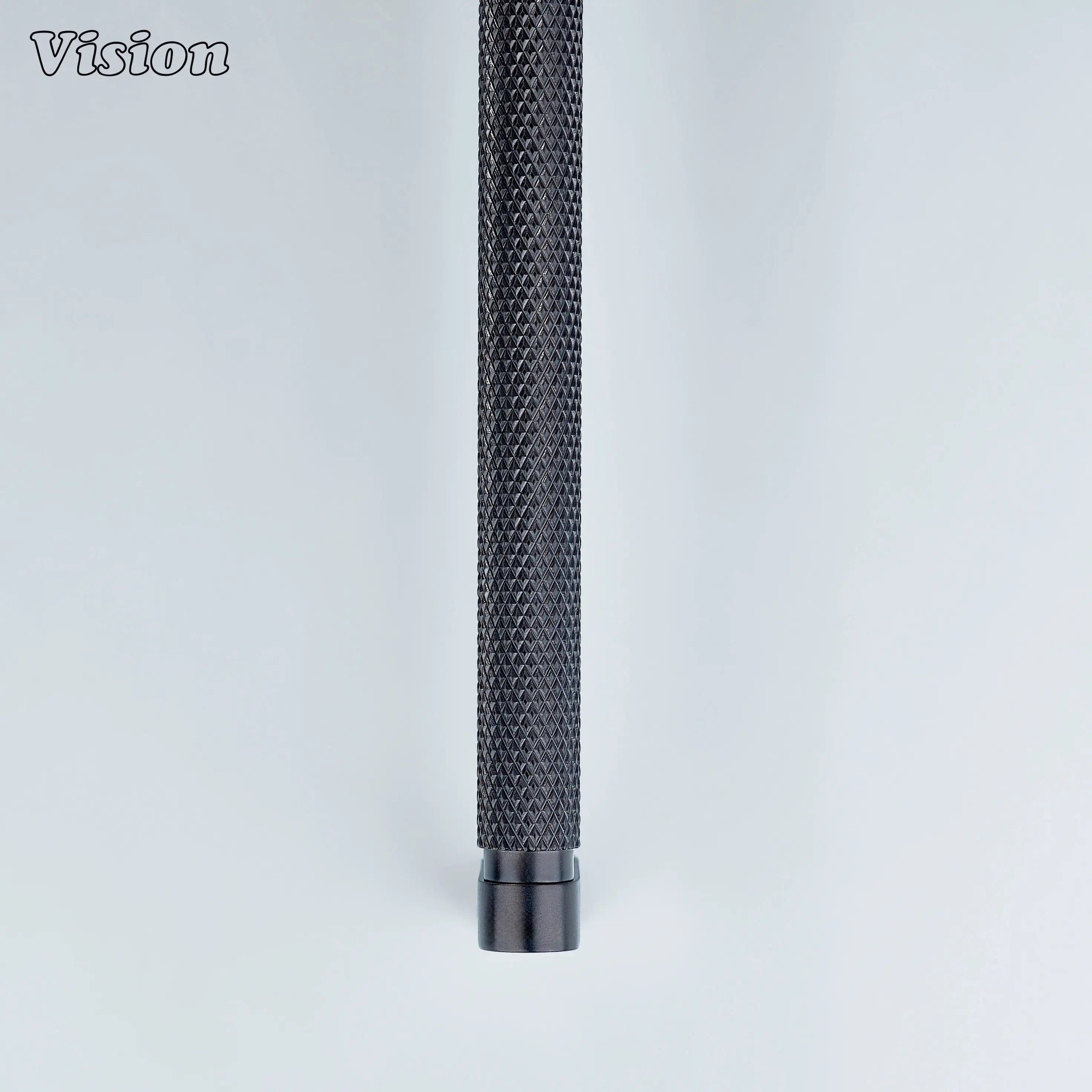 Modern oil rubbed bronze ripple knurled handle used for vanity drawers.