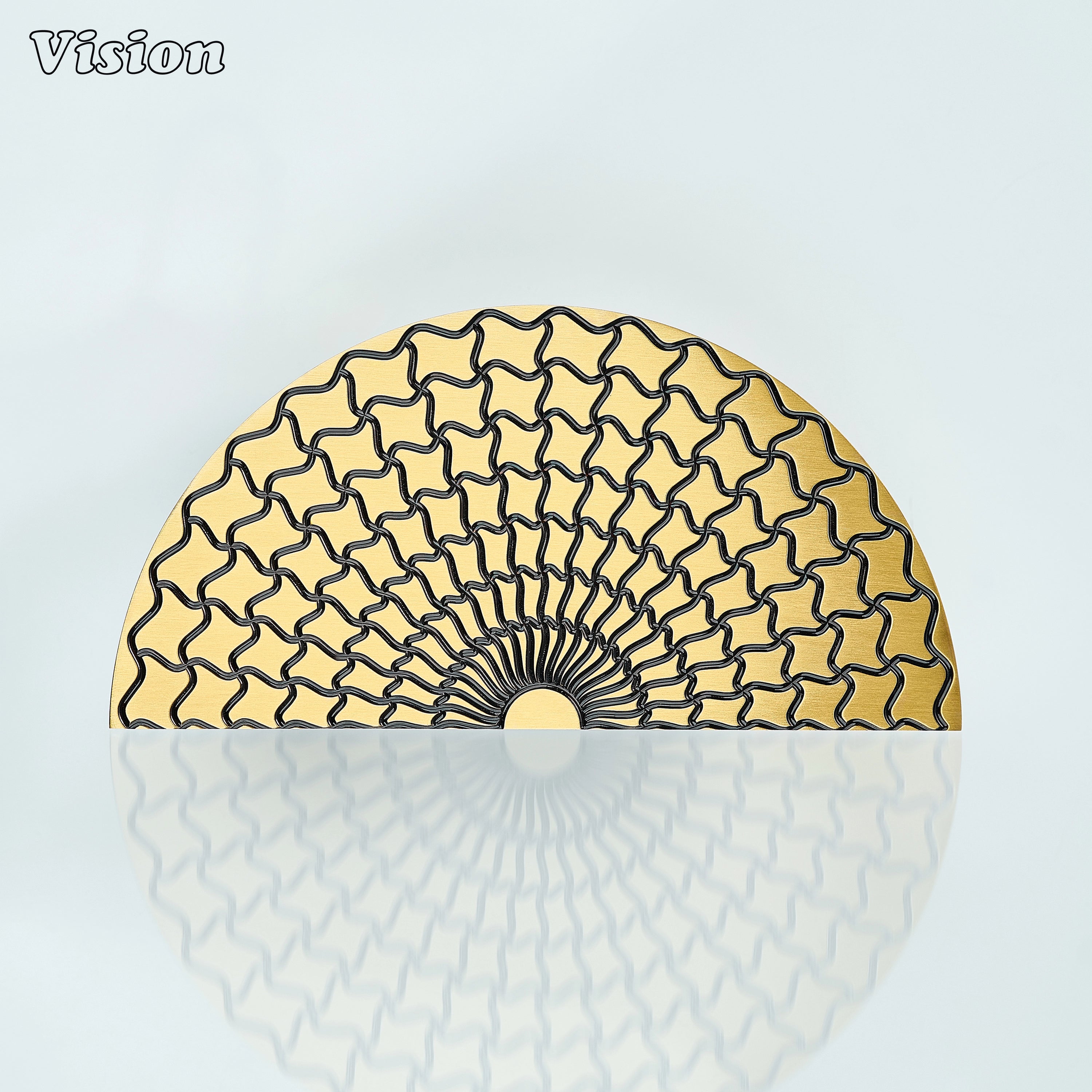 Decorative half moon door handle in Antique Bronze with precision knurling for main doors