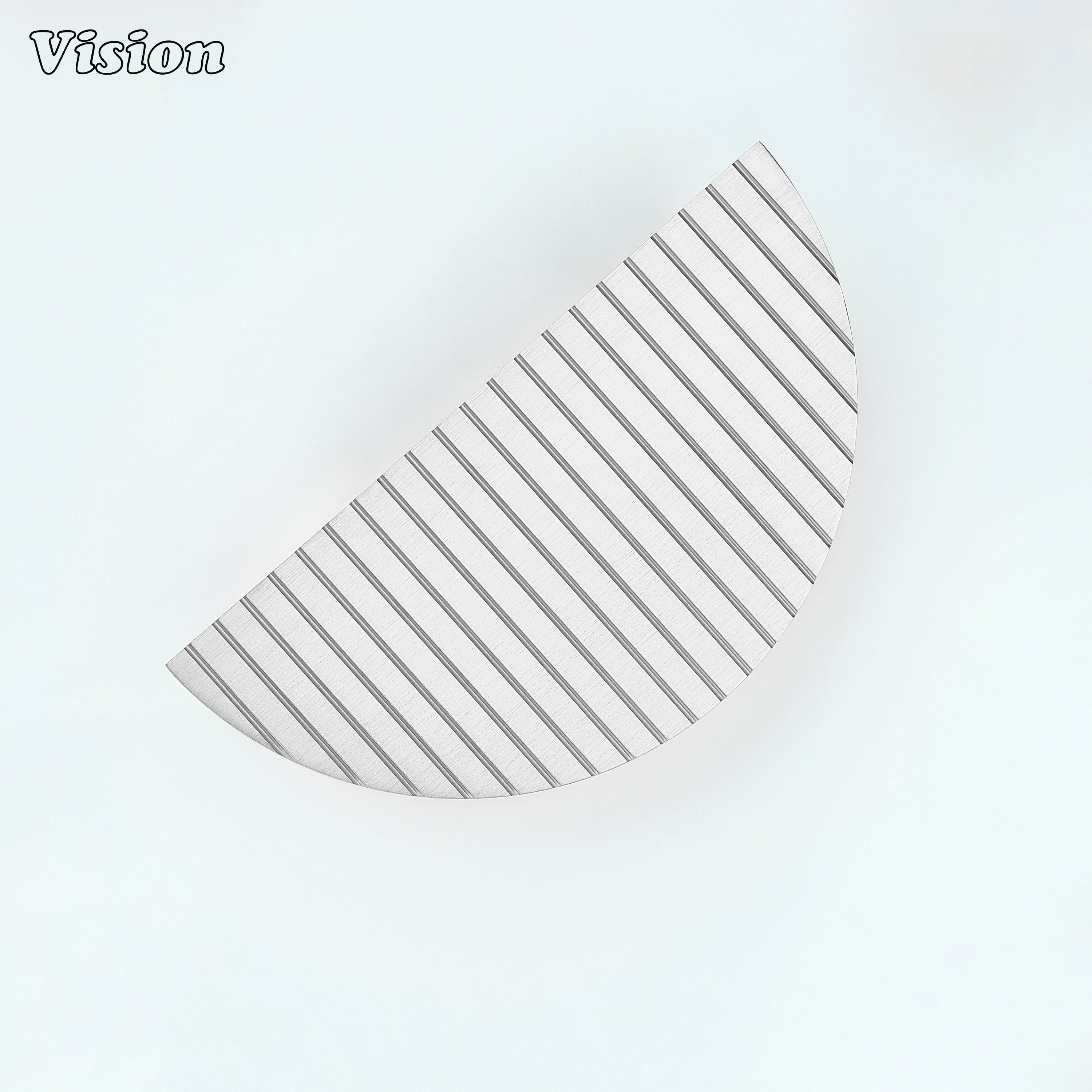 Half moon cabinet handle in Silver finish suitable for interior storage systems