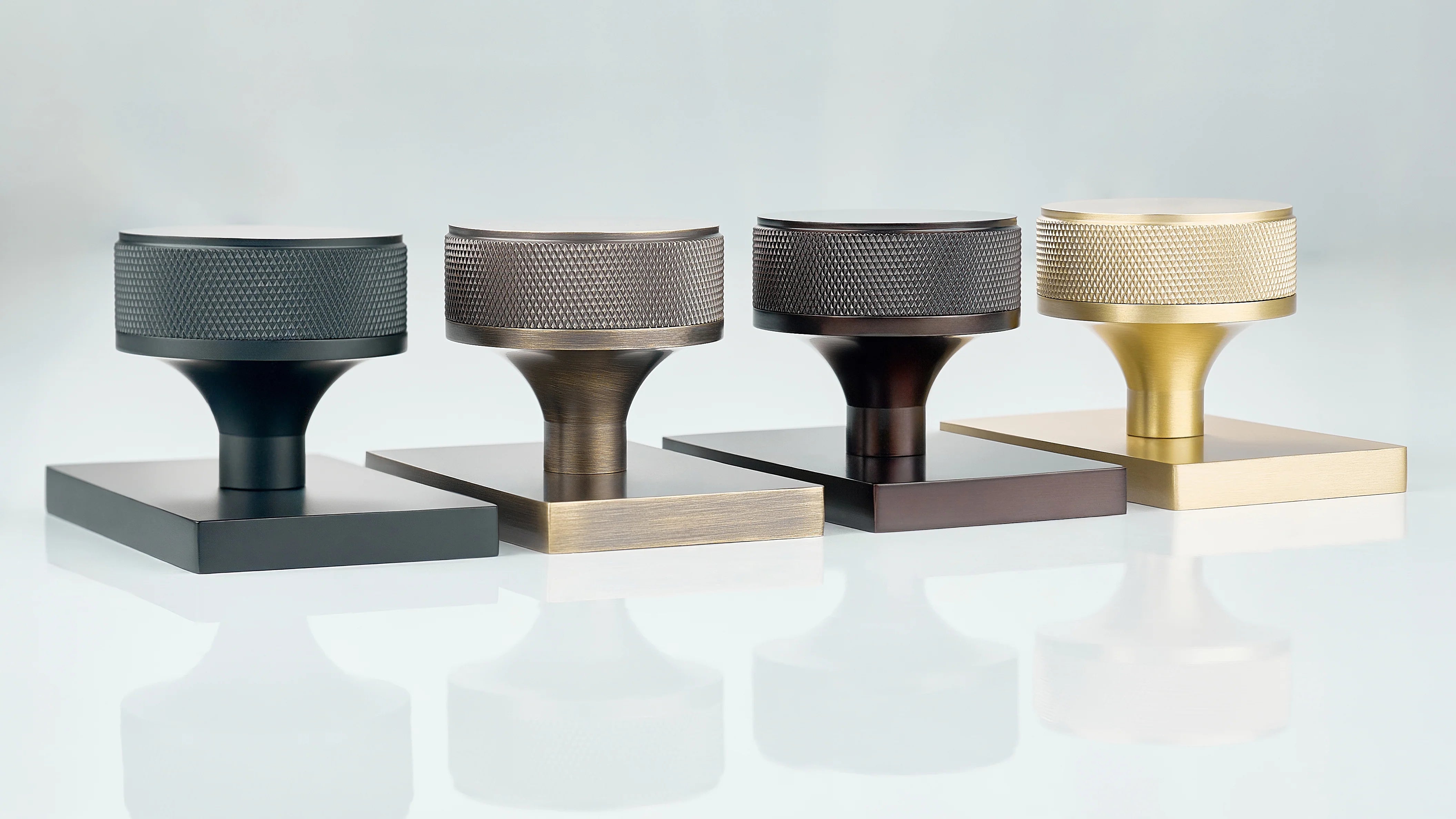 Door Knobs in Gold, Antique Bronze, Oil Rubbed Bronze and Black finishes