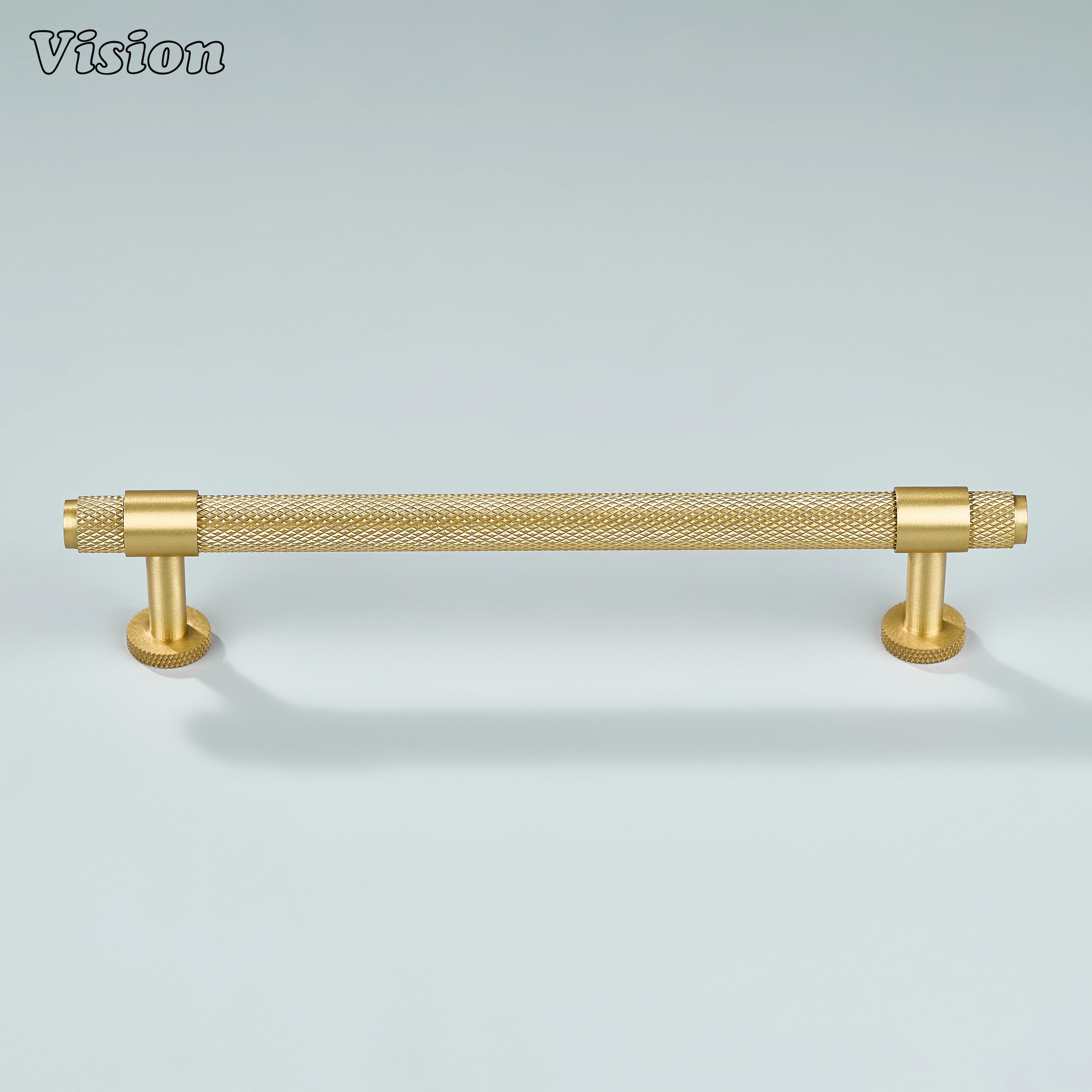 Modern gold Azure knurled ringed handle used for cupboards