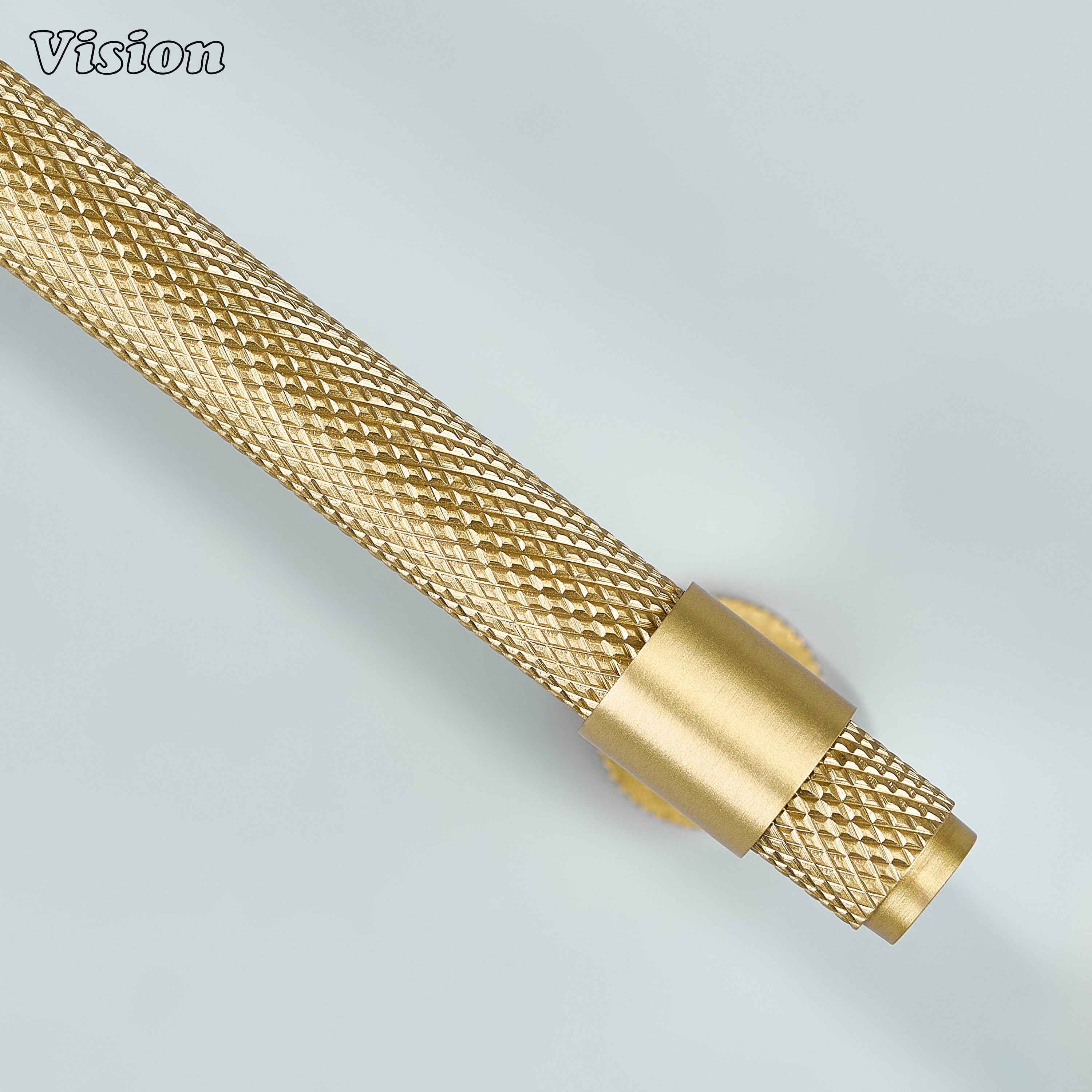 Modern gold Azure knurled ringed handle used for modular kitchen units
