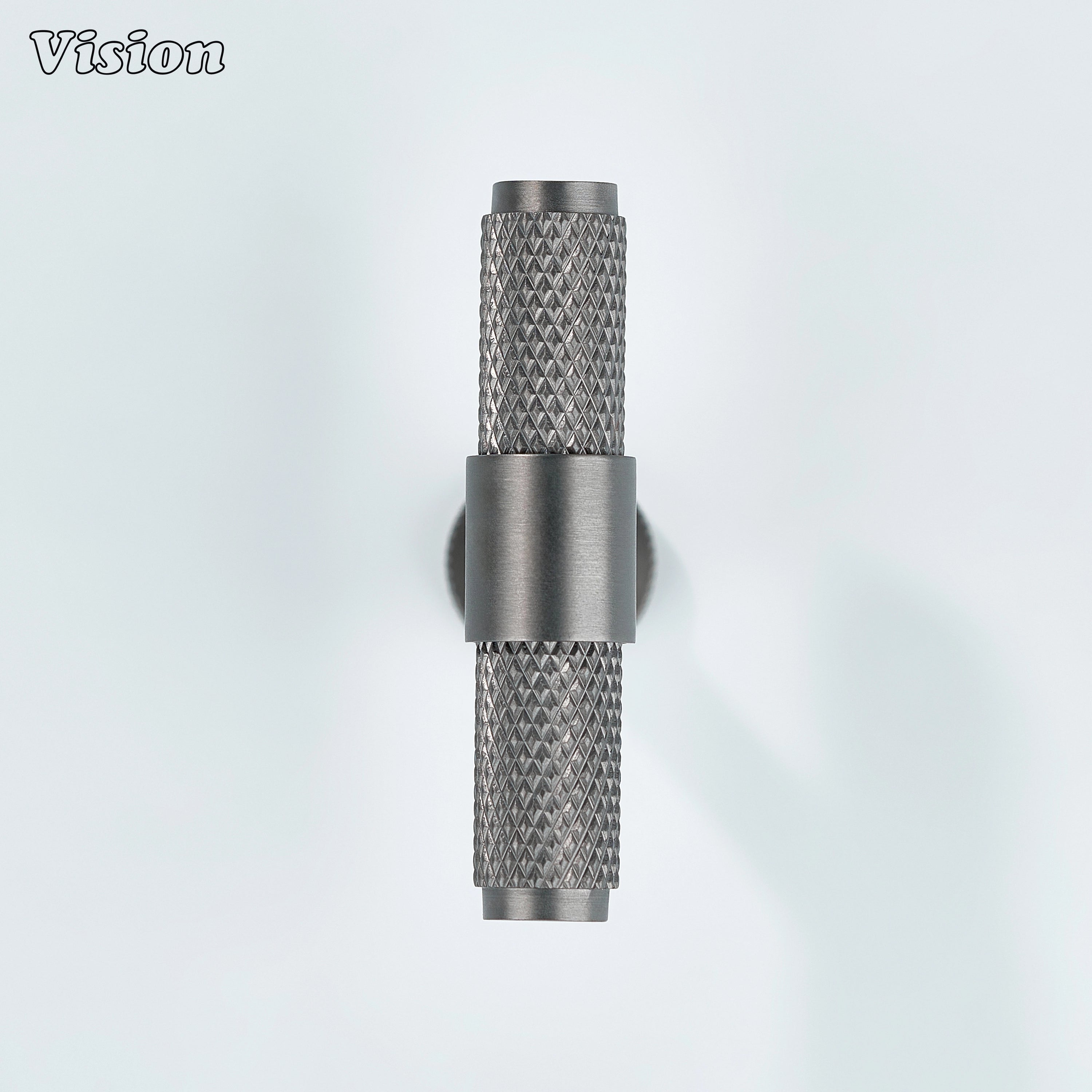 Gunmetal Azure T-knob with brass body used for wardrobes