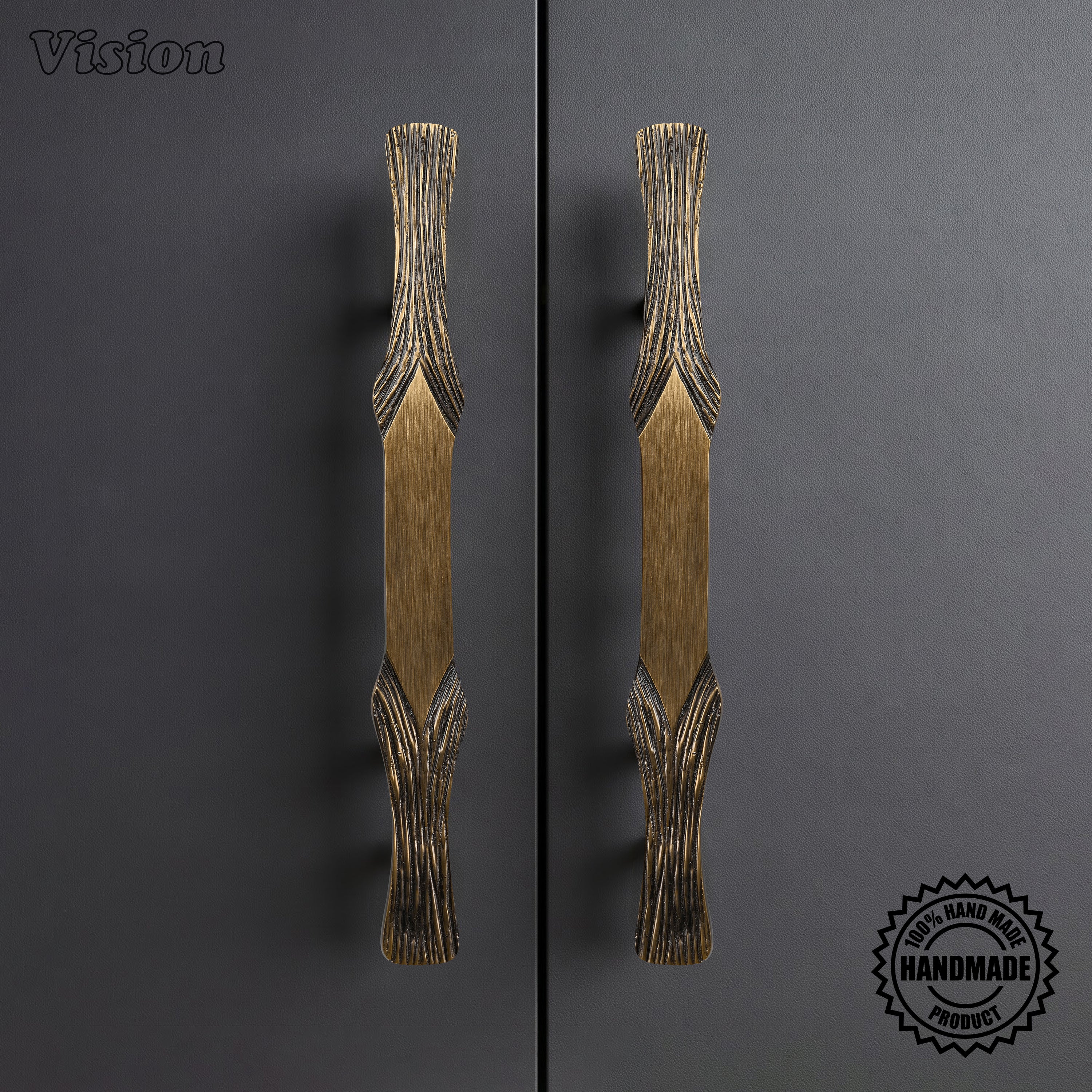 Driftwood Premium Solid Brass Handcrafted Appliance Pull - Antique Bronze