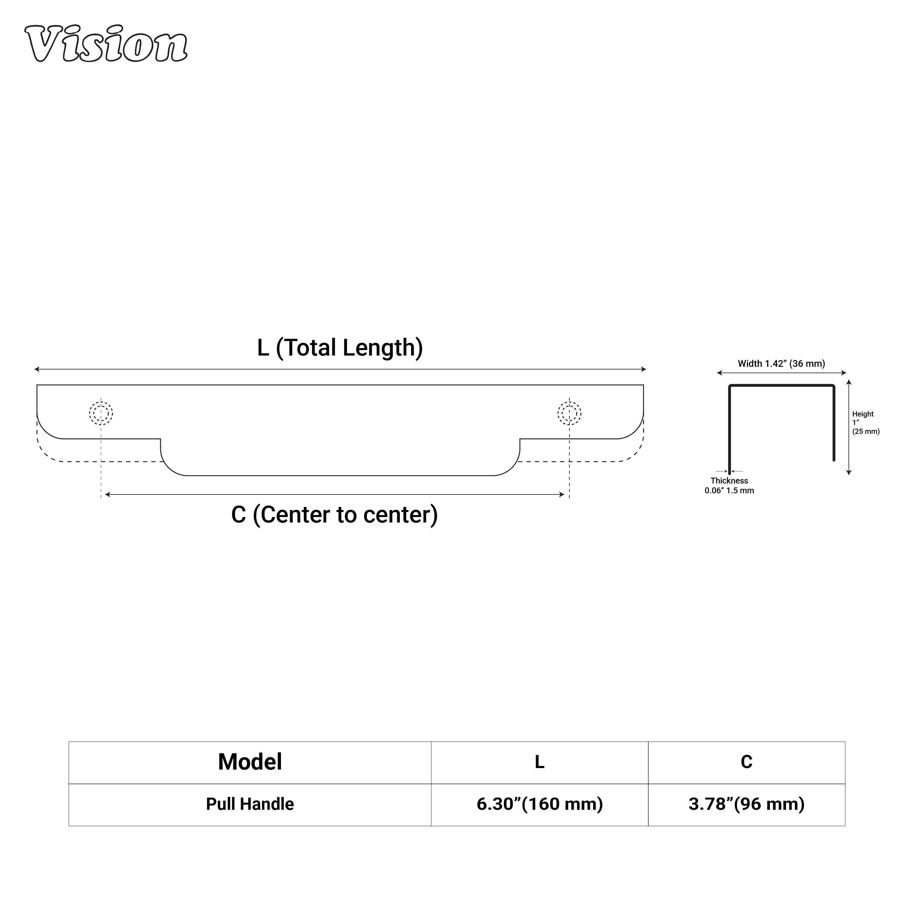 Antique Bronze cabinet handle smooth surface lip pull for cabinet drawers