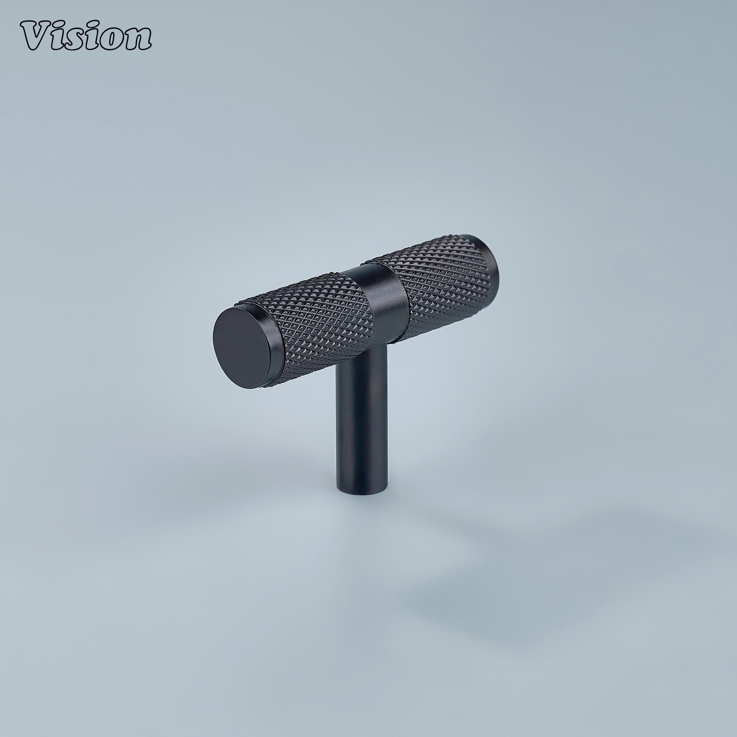Knurled cabinet t-knob in Oil Rubbed Bronze finish for drawers and furniture