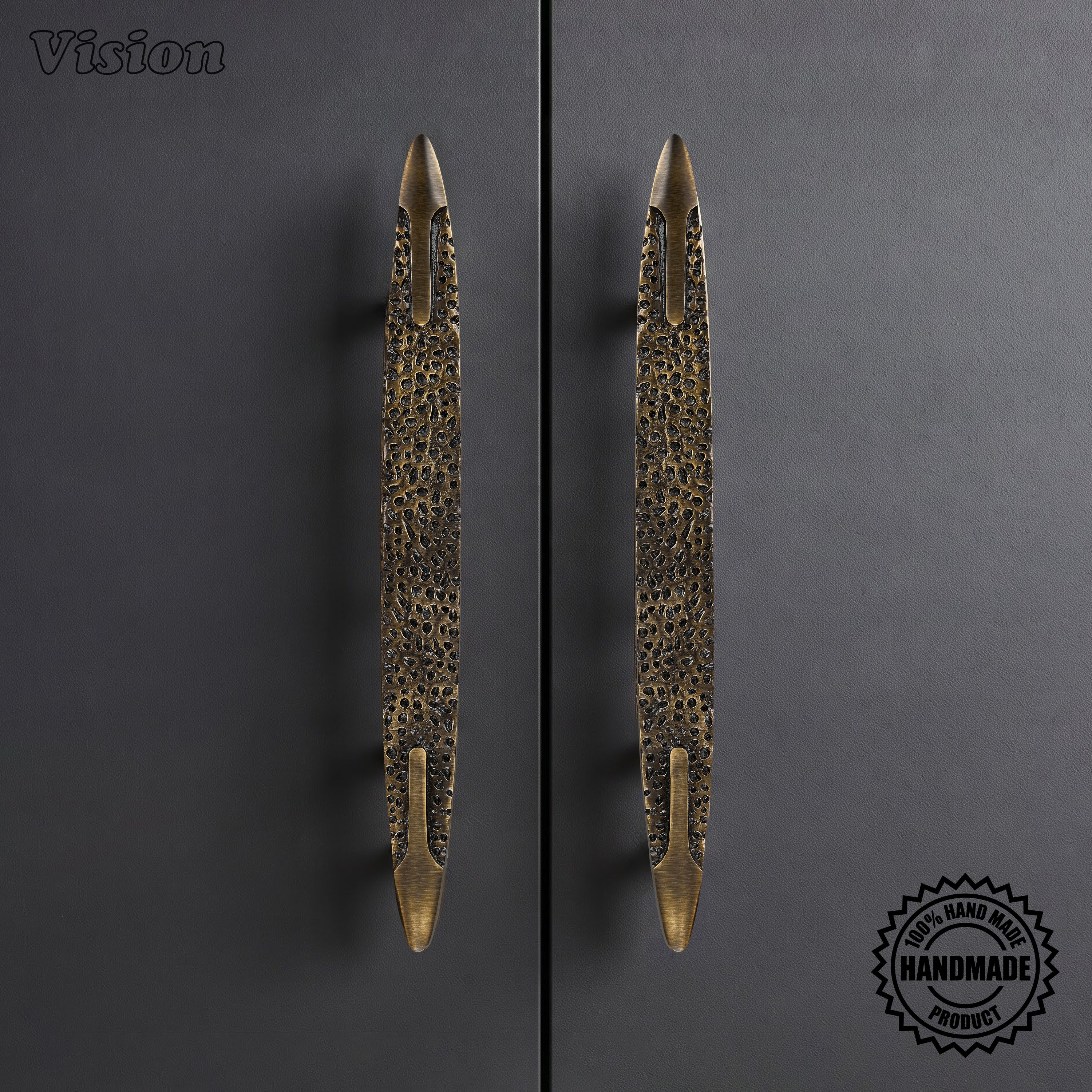 Tundra Premium Solid Brass Handcrafted Appliance Pull - Antique Bronze