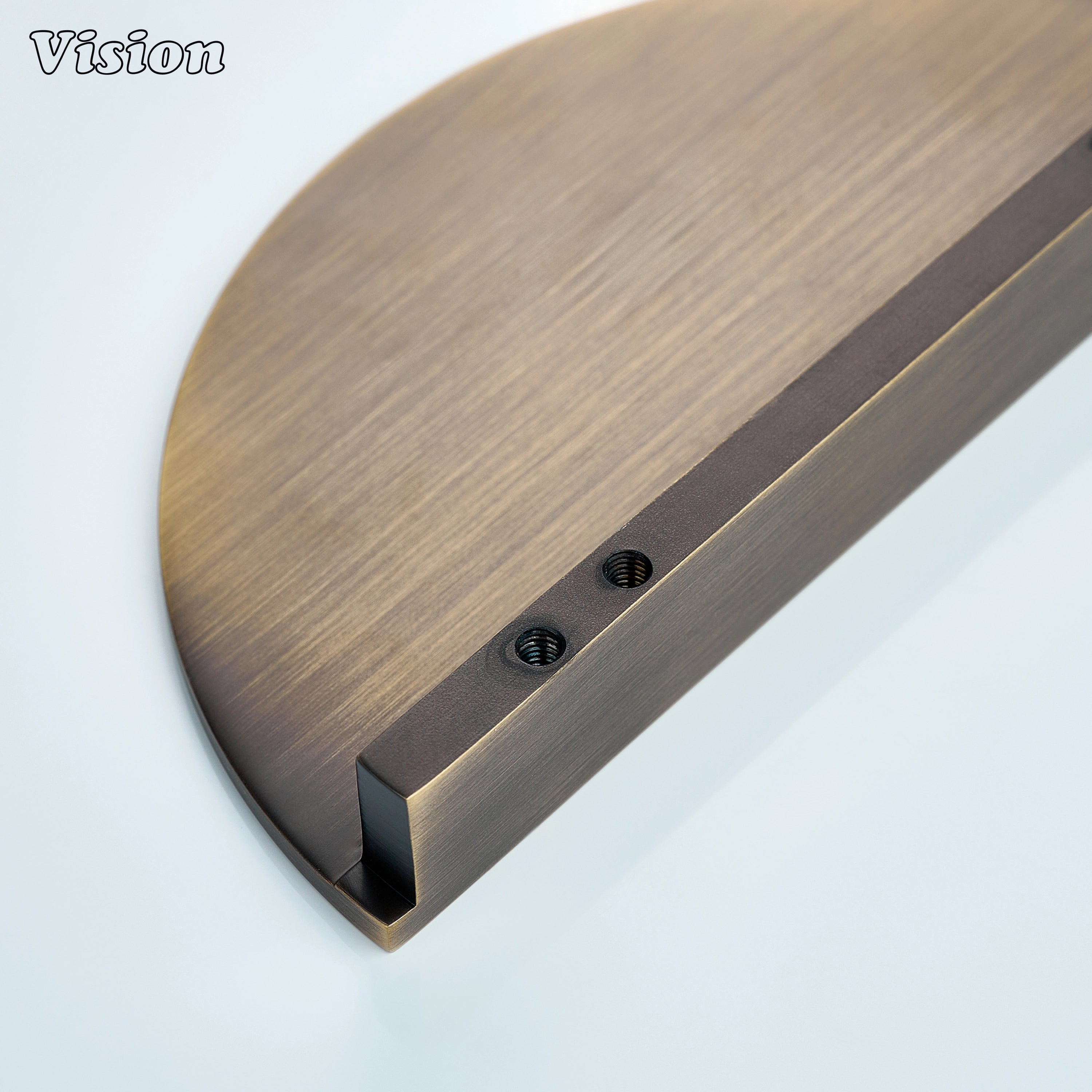 Antique Bronze minimalist half round brass cabinet handle for kitchen cabinets