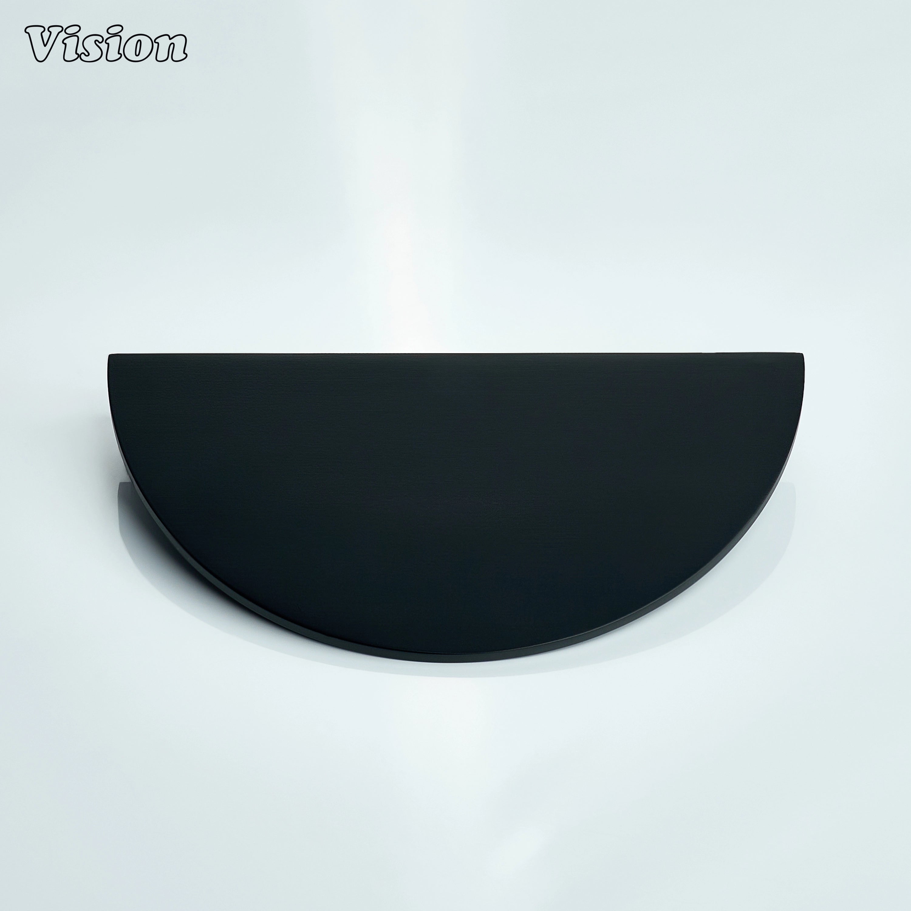 Black plain profile half round brass cabinet handle for wardrobes