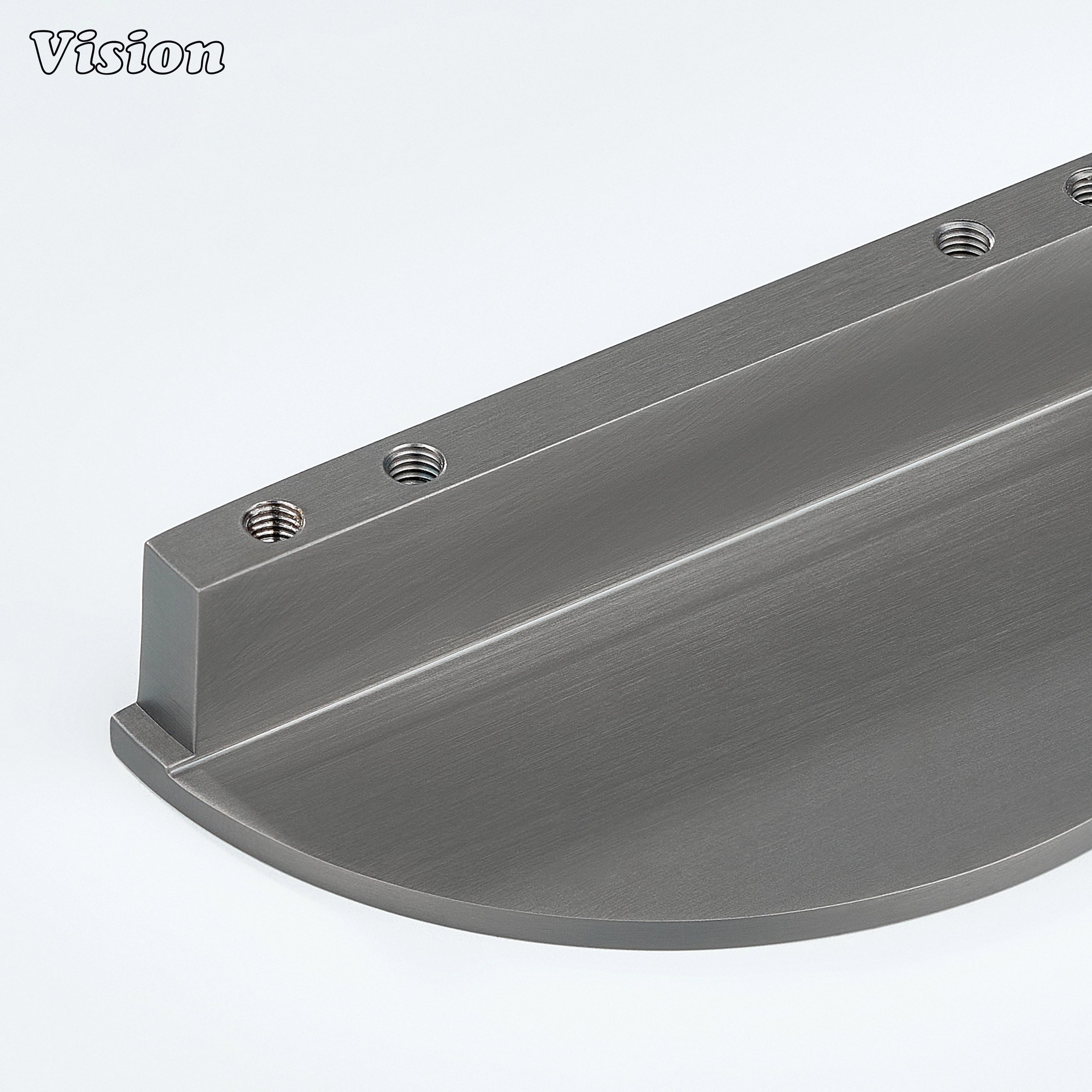 Gunmetal minimalist half round cabinet handle for furniture drawers