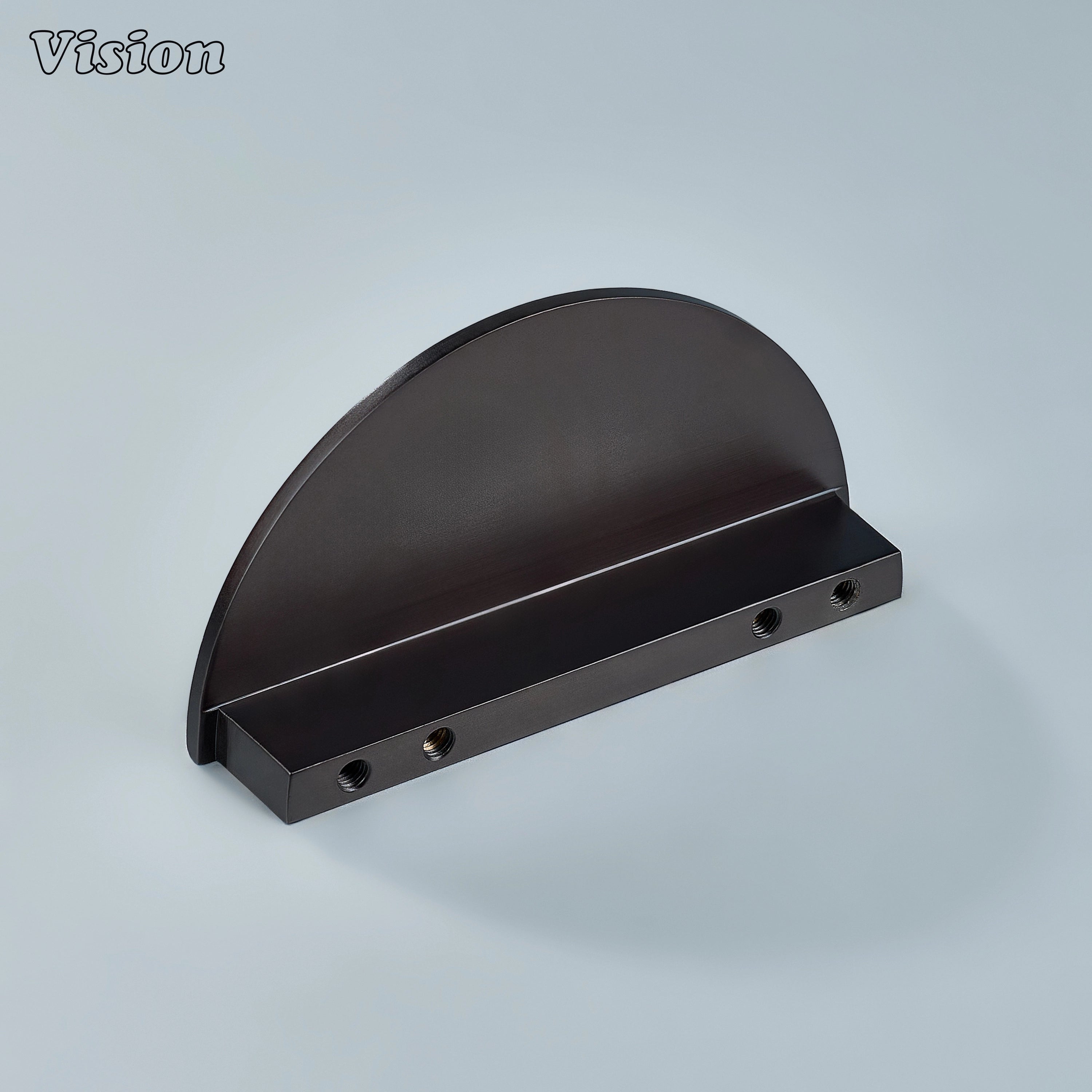 Oil Rubbed Bronze sleek half round cabinet pull for drawers and furniture