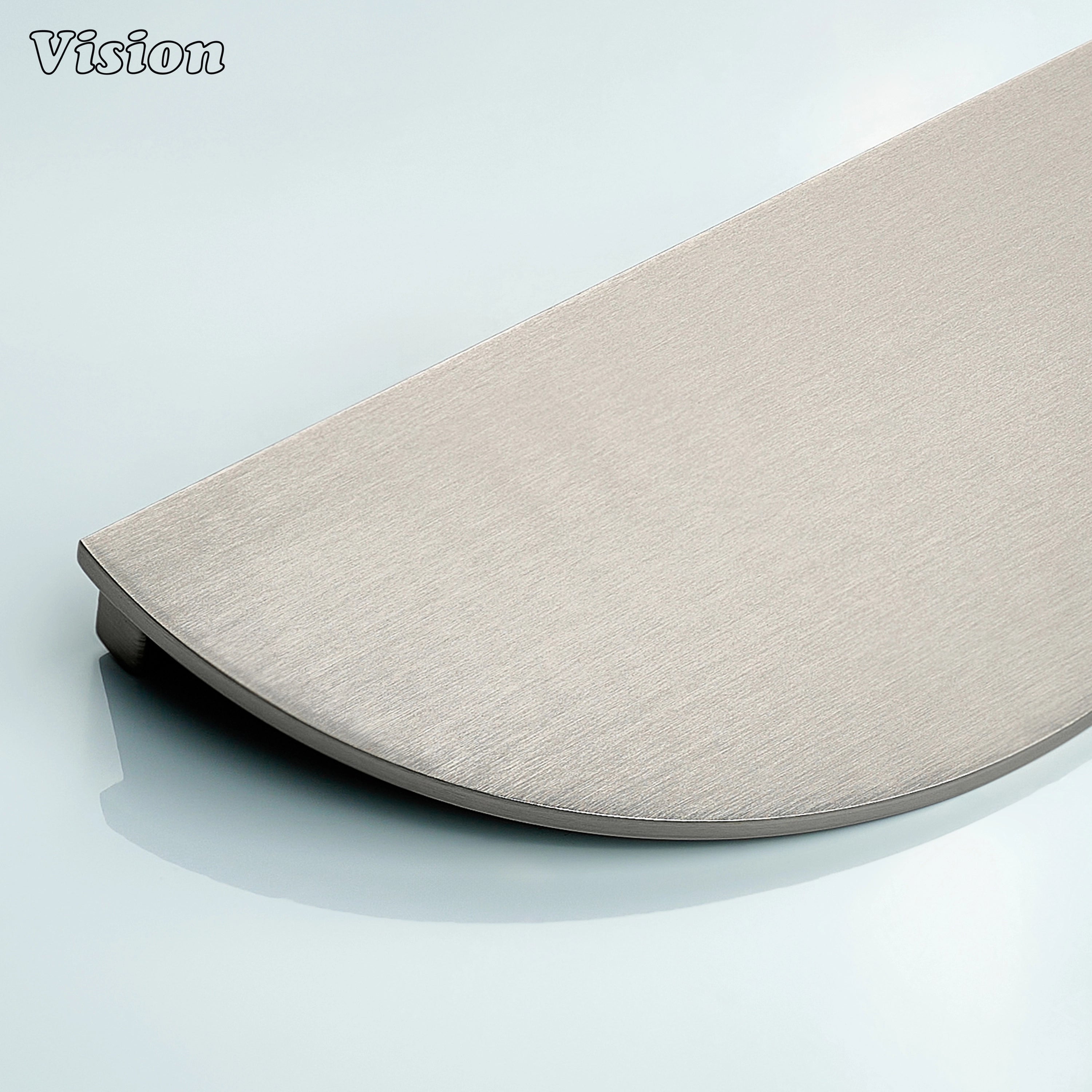 Silver plain half round brass cabinet handle with smooth bar for kitchens