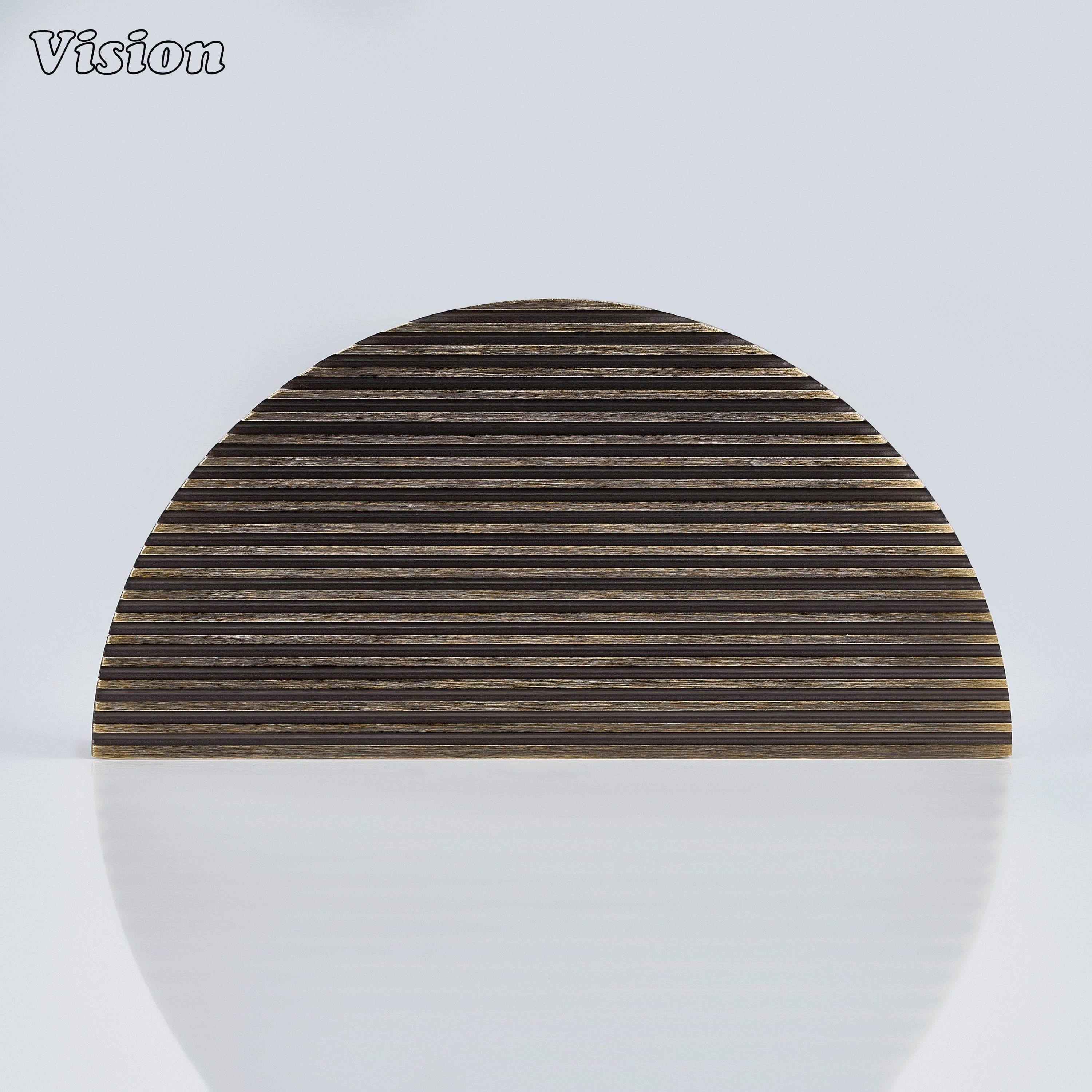 Antique Bronze half round cabinet handle with linear knurled texture for furniture