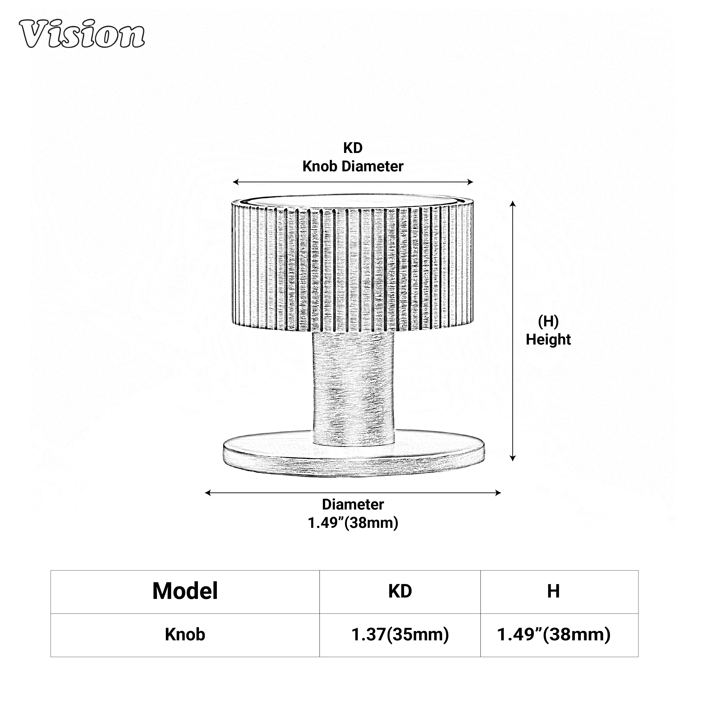 Modern gold cabinet knob with linear texture for cabinets and drawers