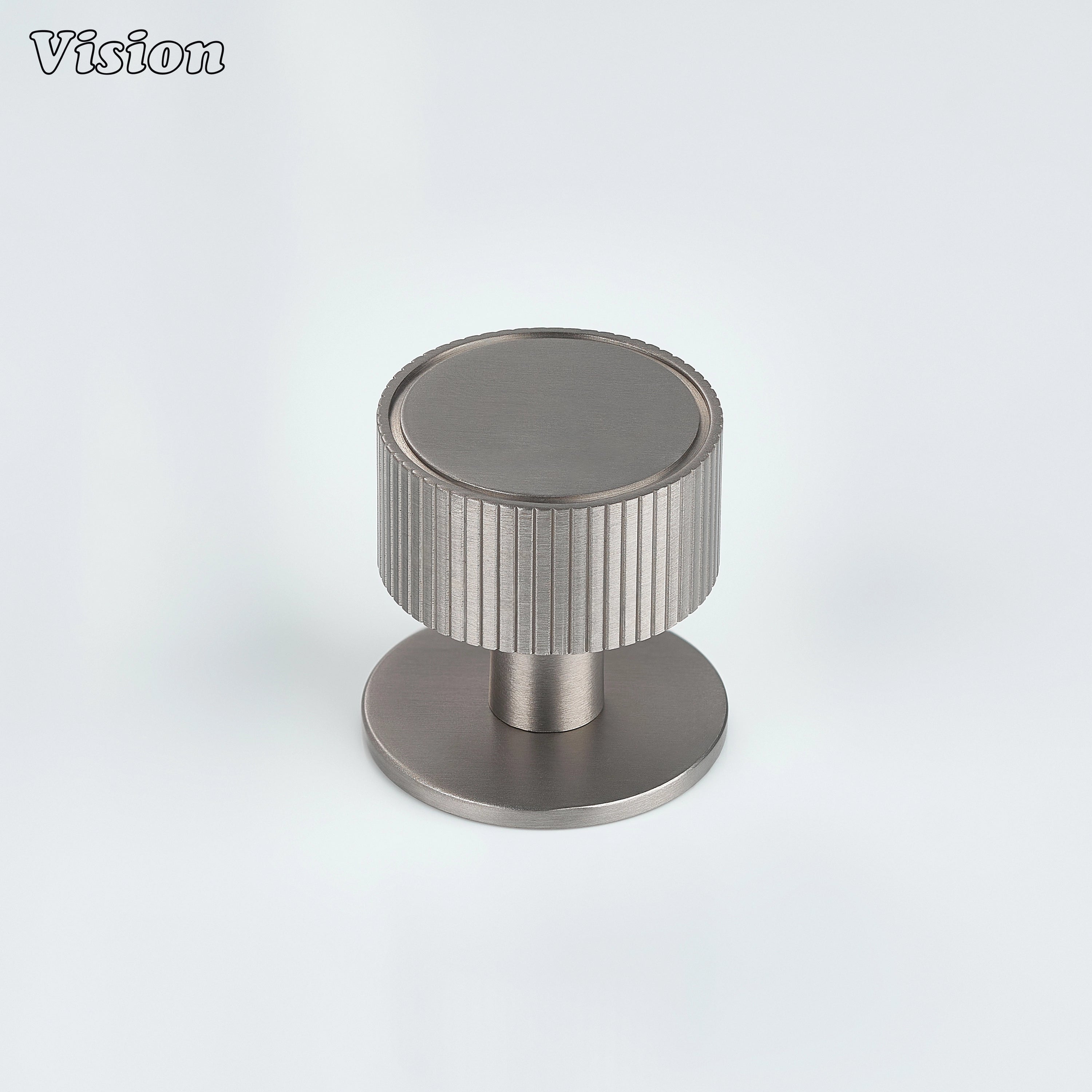 Linear styled Silver cabinet knob for furniture applications