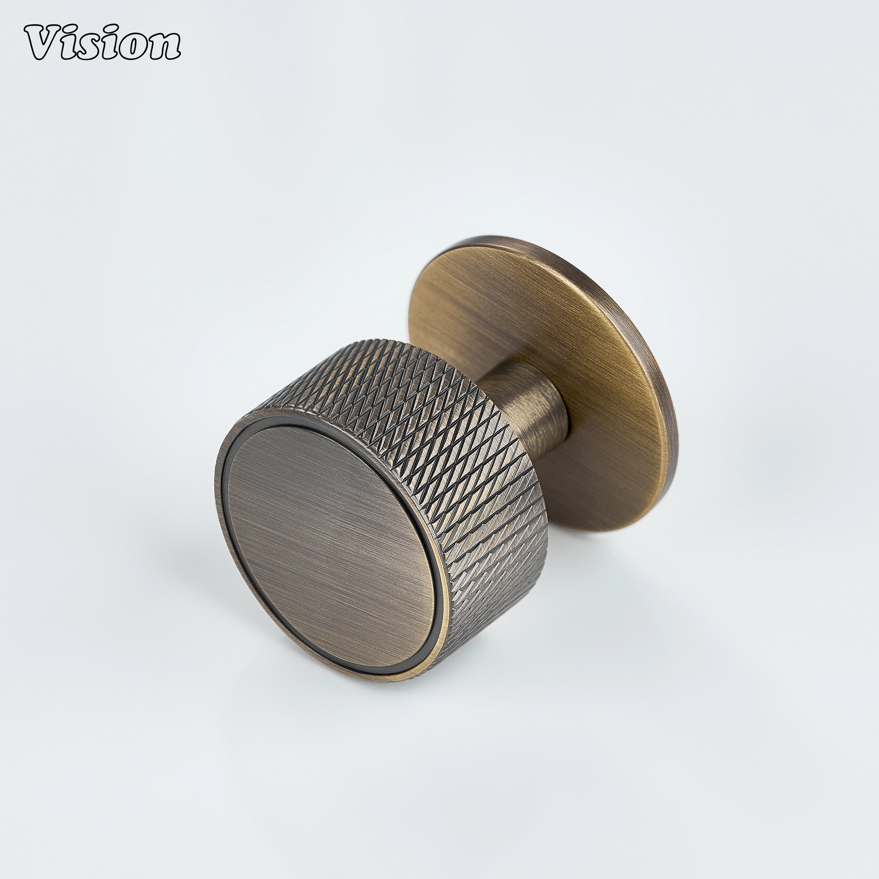 Antique Bronze cabinet knob with pineapple knurled round design for kitchen cabinets