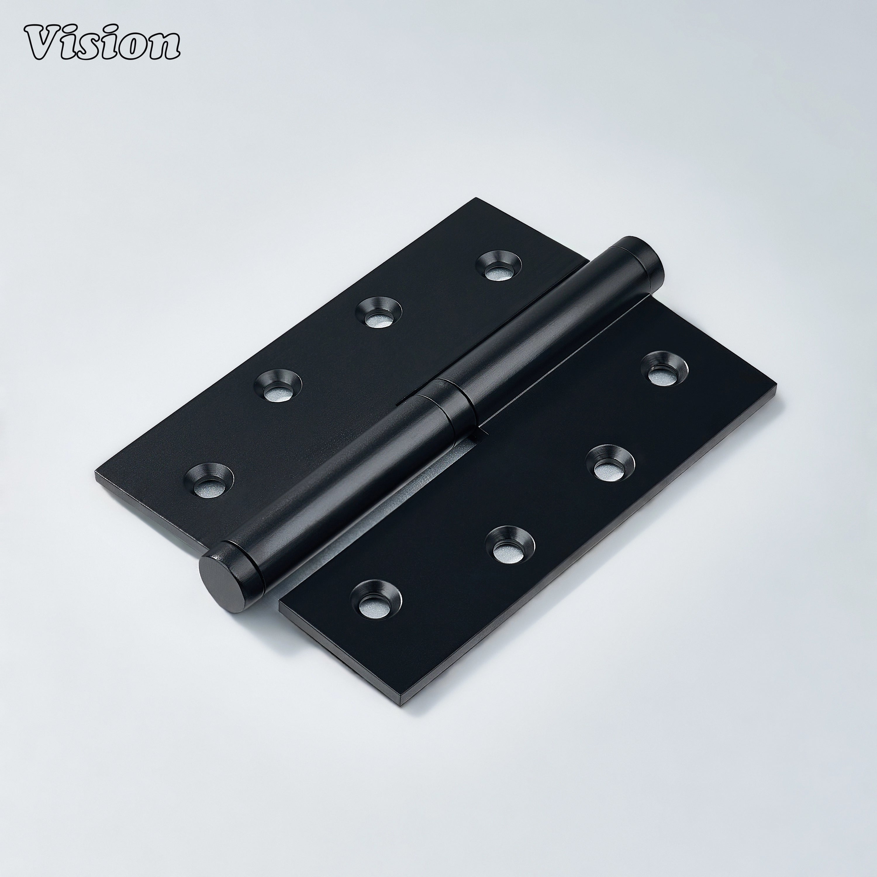 Black plain rectangle brass lift-off door hinge for modern interior doors