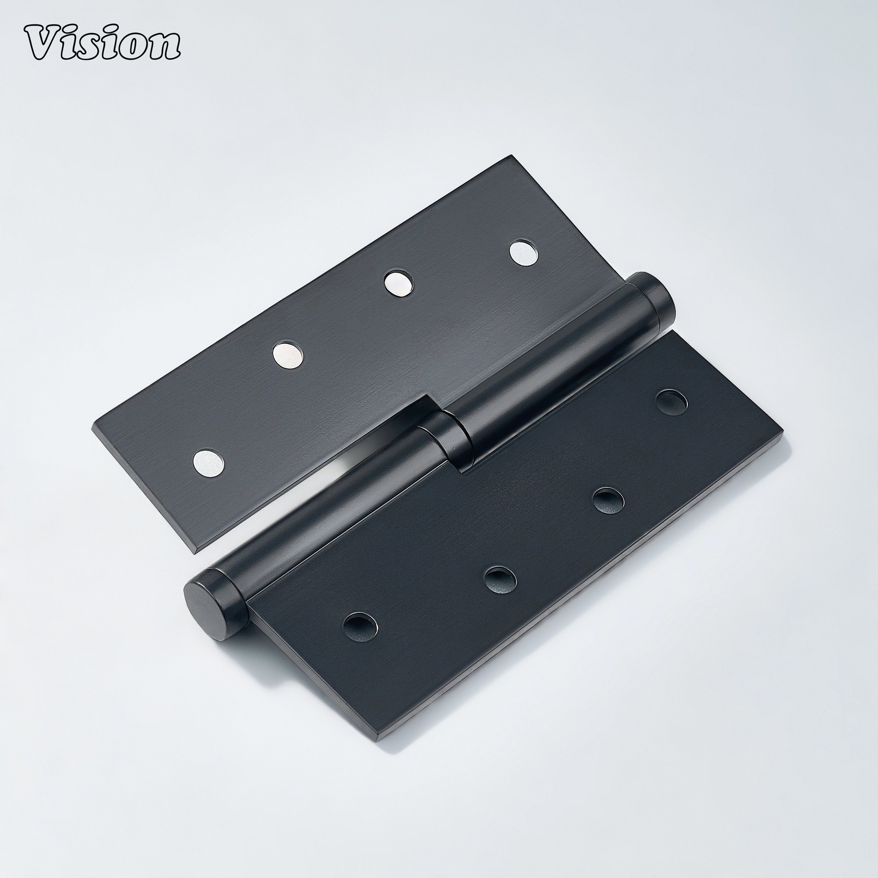 Black flat rectangle lift-off hinge for furniture and cabinet doors