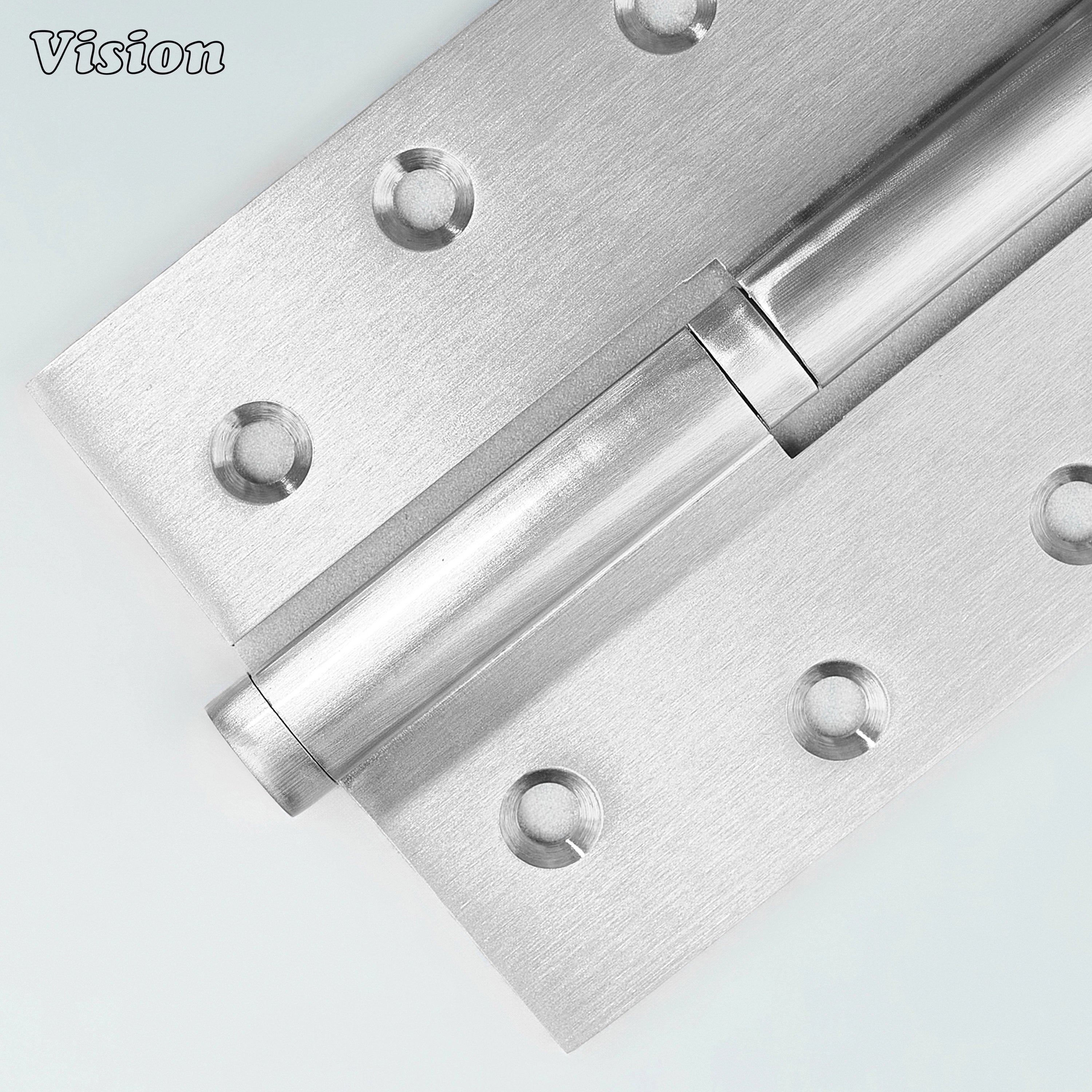 Silver rectangular lift-off brass hinge for wardrobes and cupboards