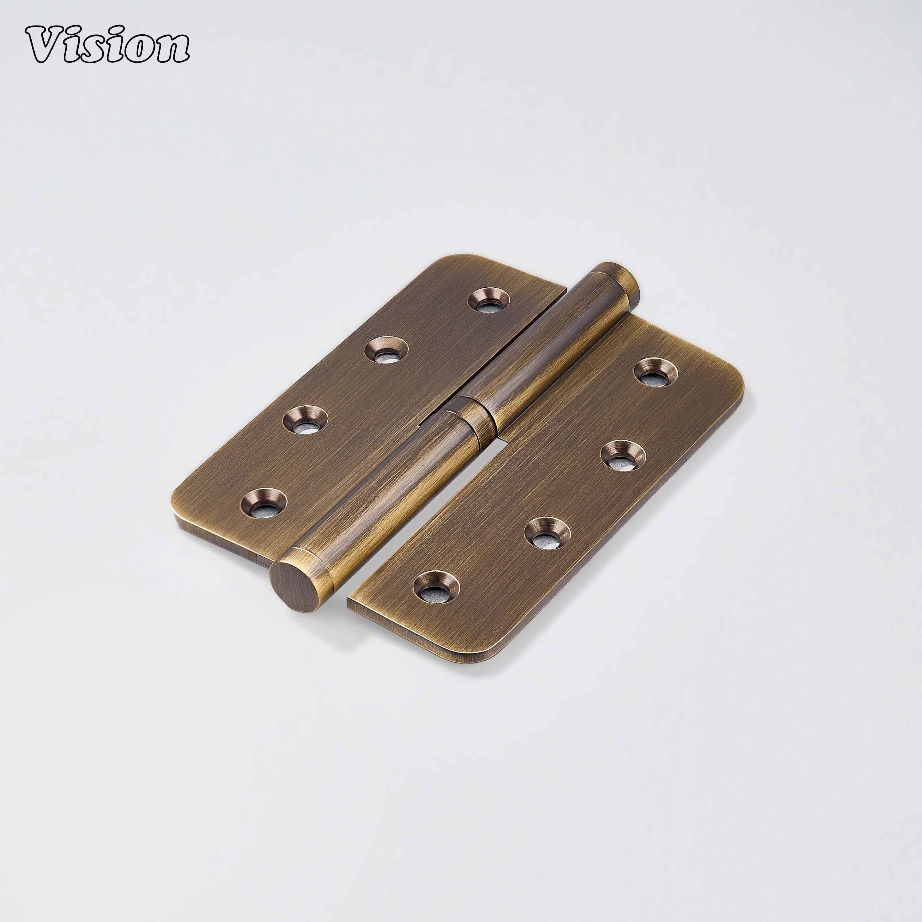 Antique Bronze lift-off rounded brass door hinge for classic interior doors and furniture