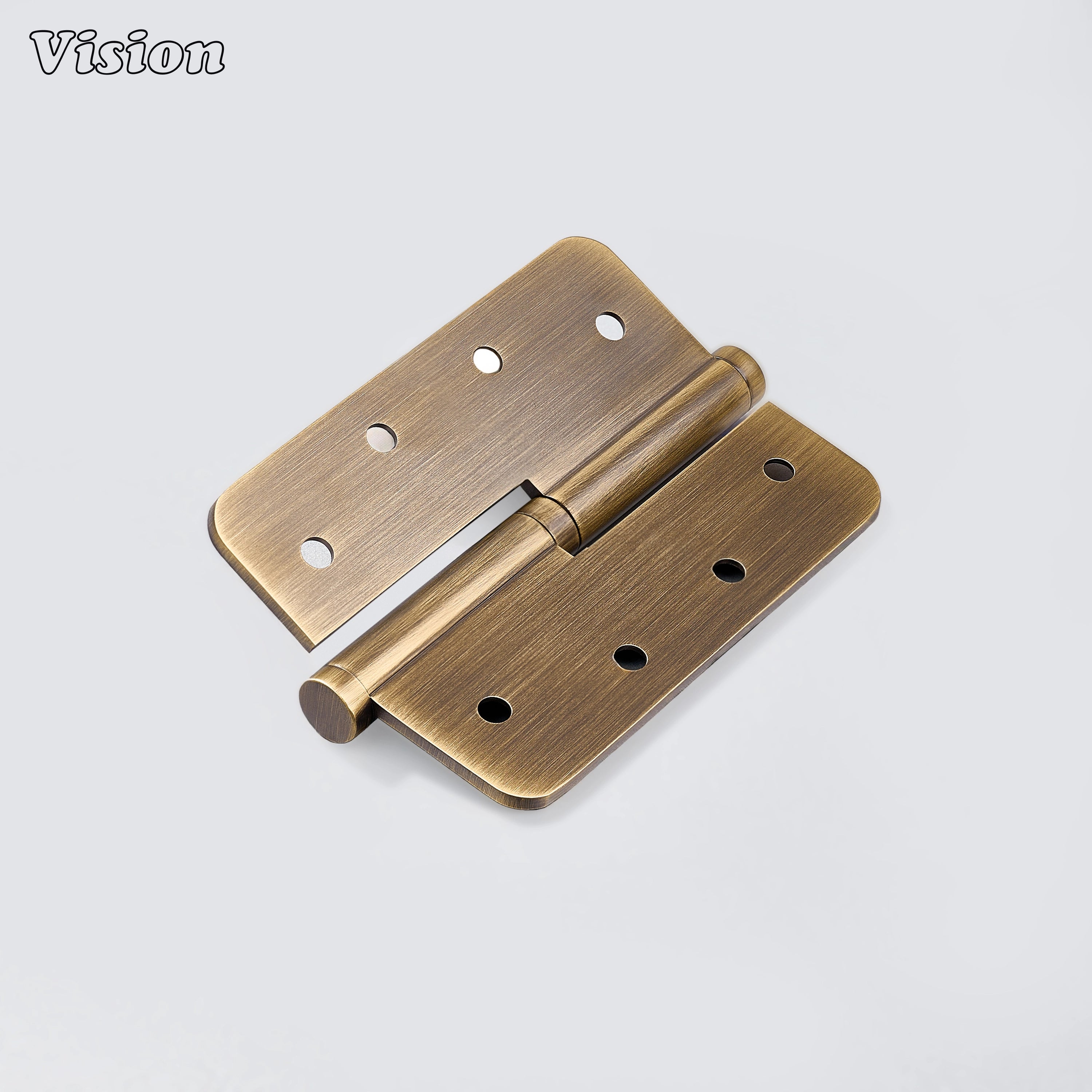 Plain rounded Antique Bronze lift-off door hinge for smooth furniture door operation