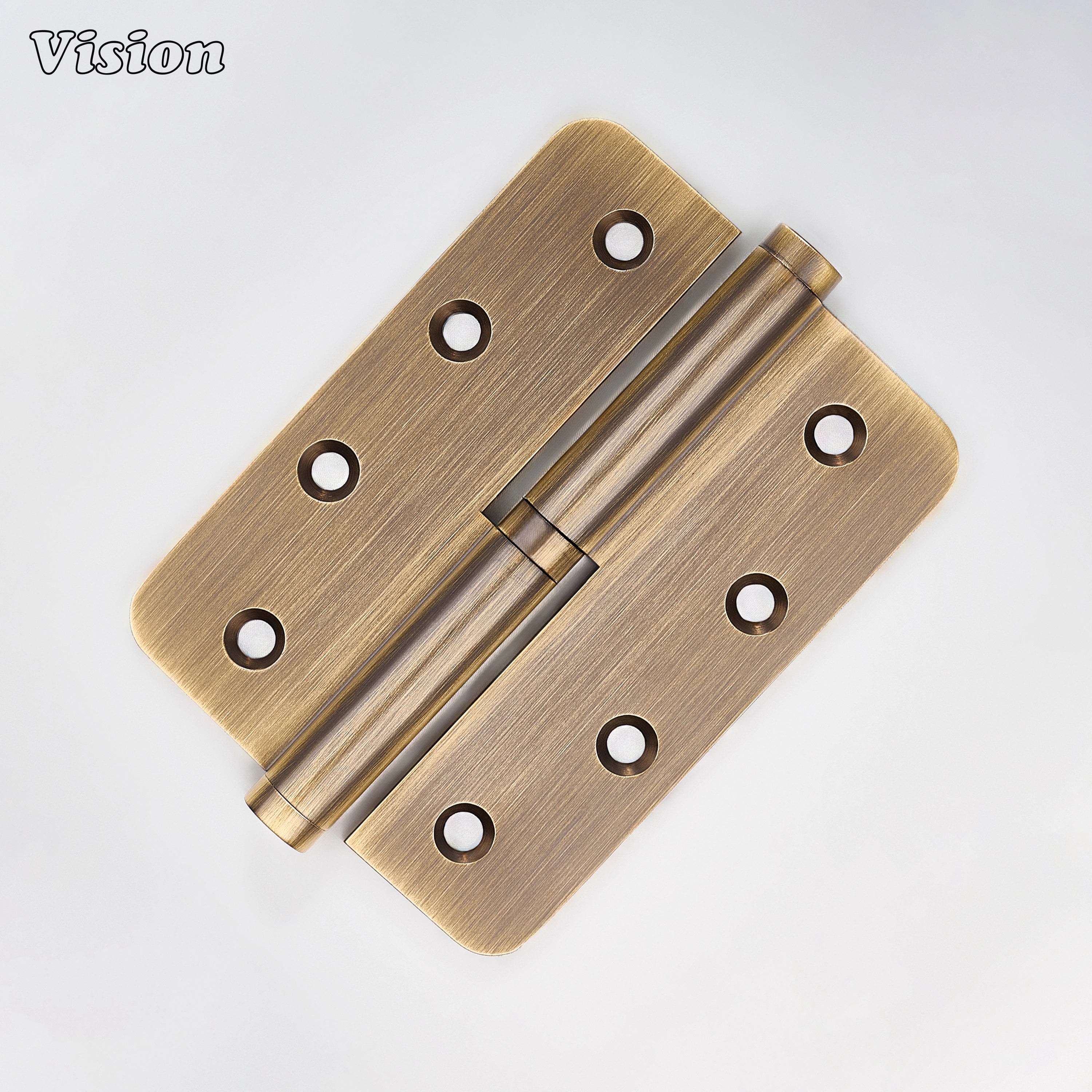 Antique Bronze brass loose joint hinge with curved corners for interior door use