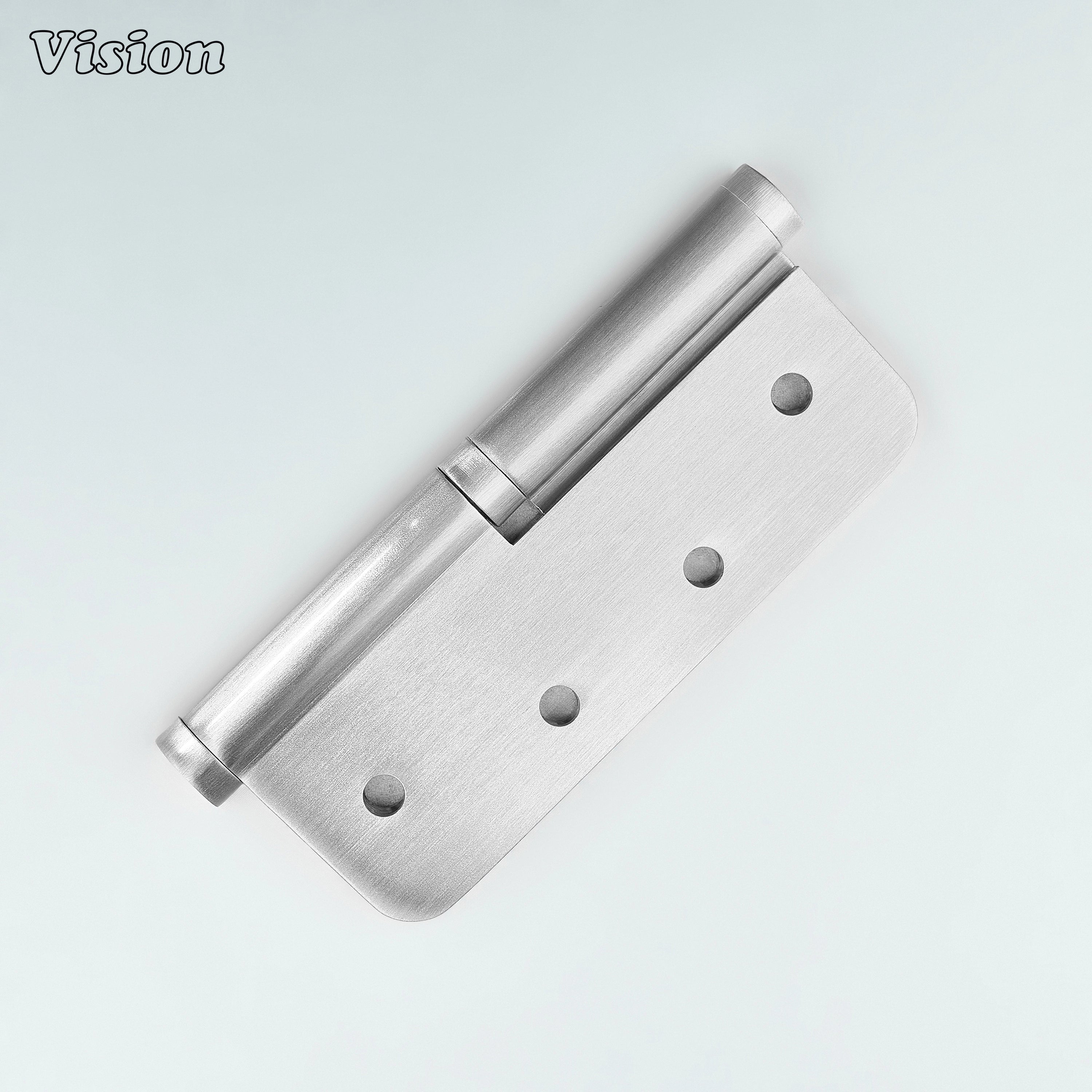 Rounded corner Silver brass hinge designed for easy door removal