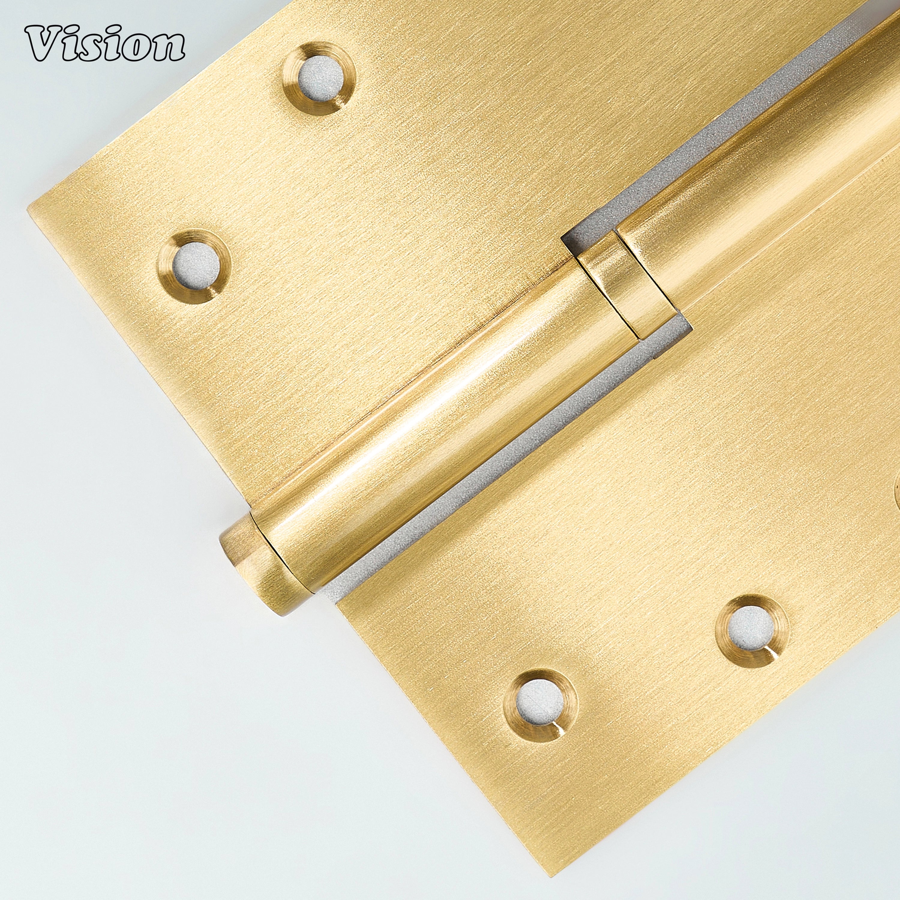 Plain square Gold door hinge with removable pin design for easy maintenance of furniture doors