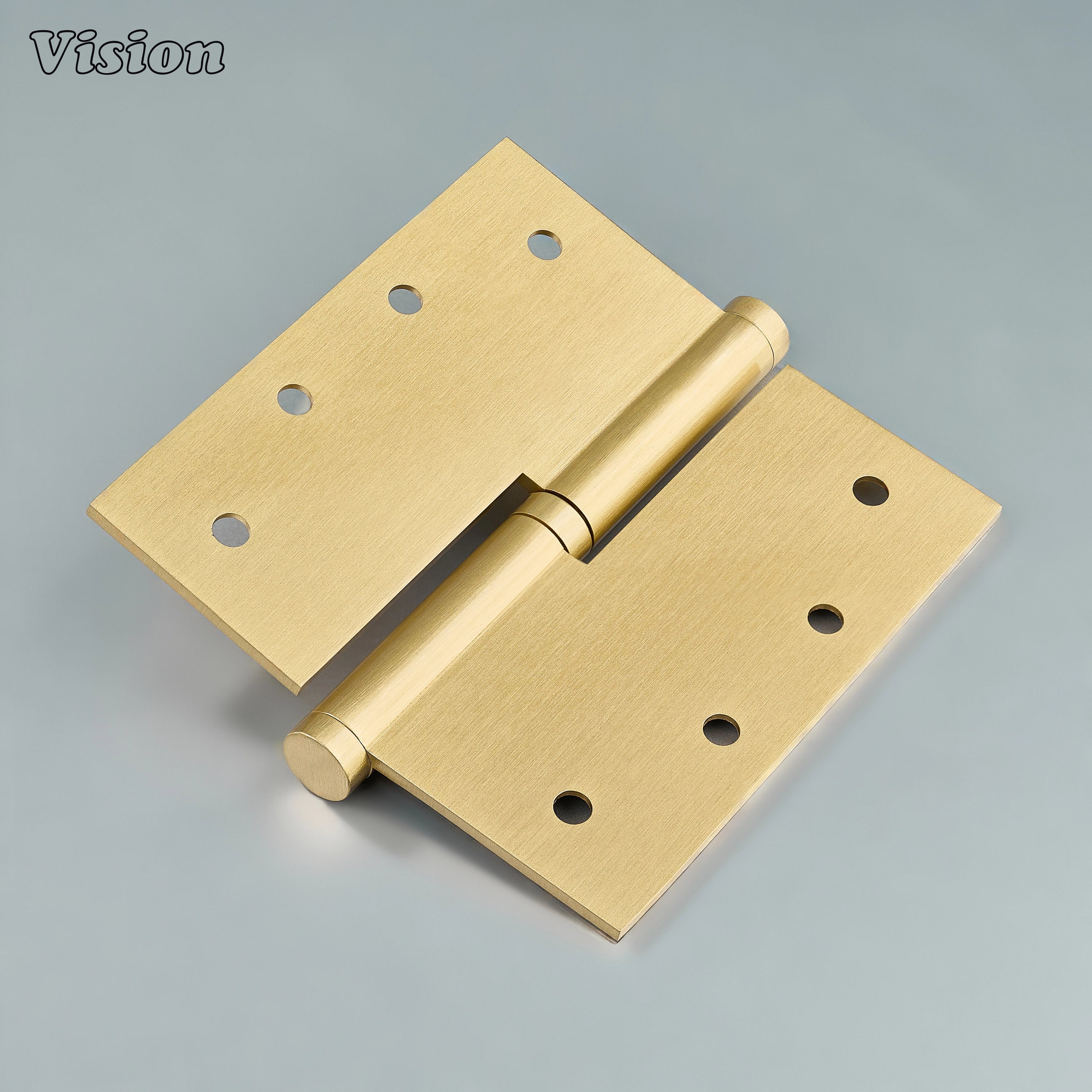 Square plain brass hinge in Gold finish designed for detachable door fitting on interior spaces