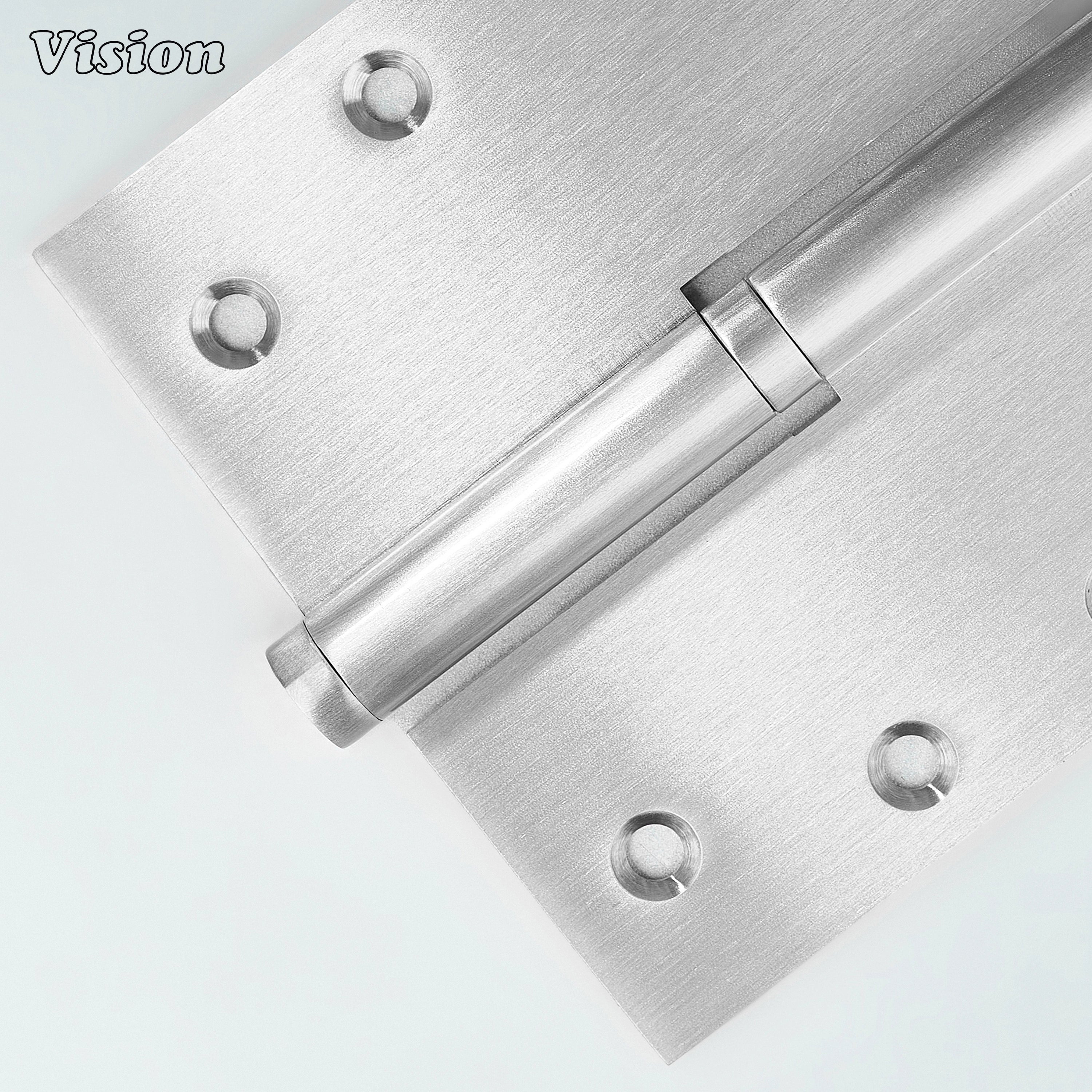 Plain square Silver door hinge with detachable leaf for furniture panels