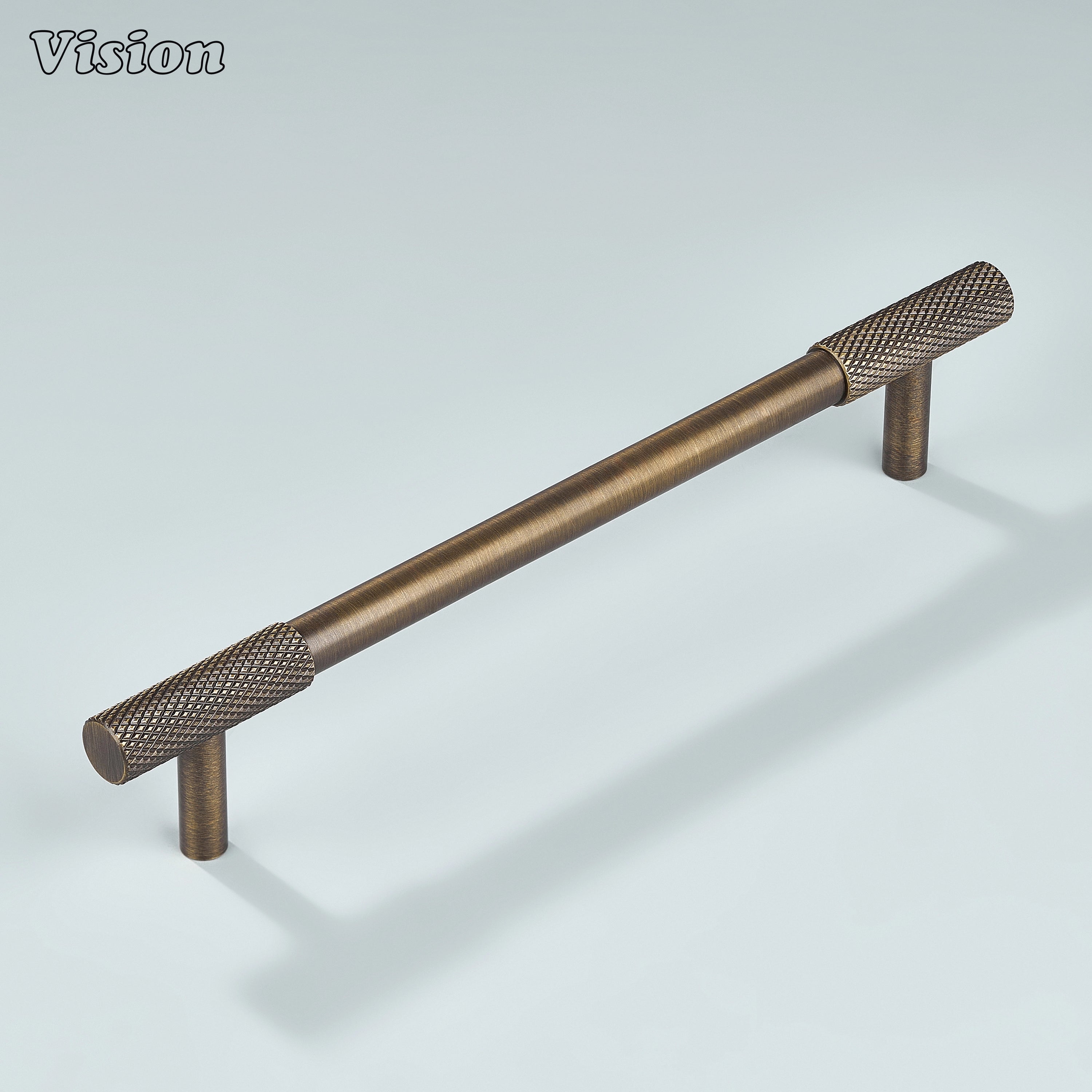 Arion handle with Antique Bronze knurled detailing