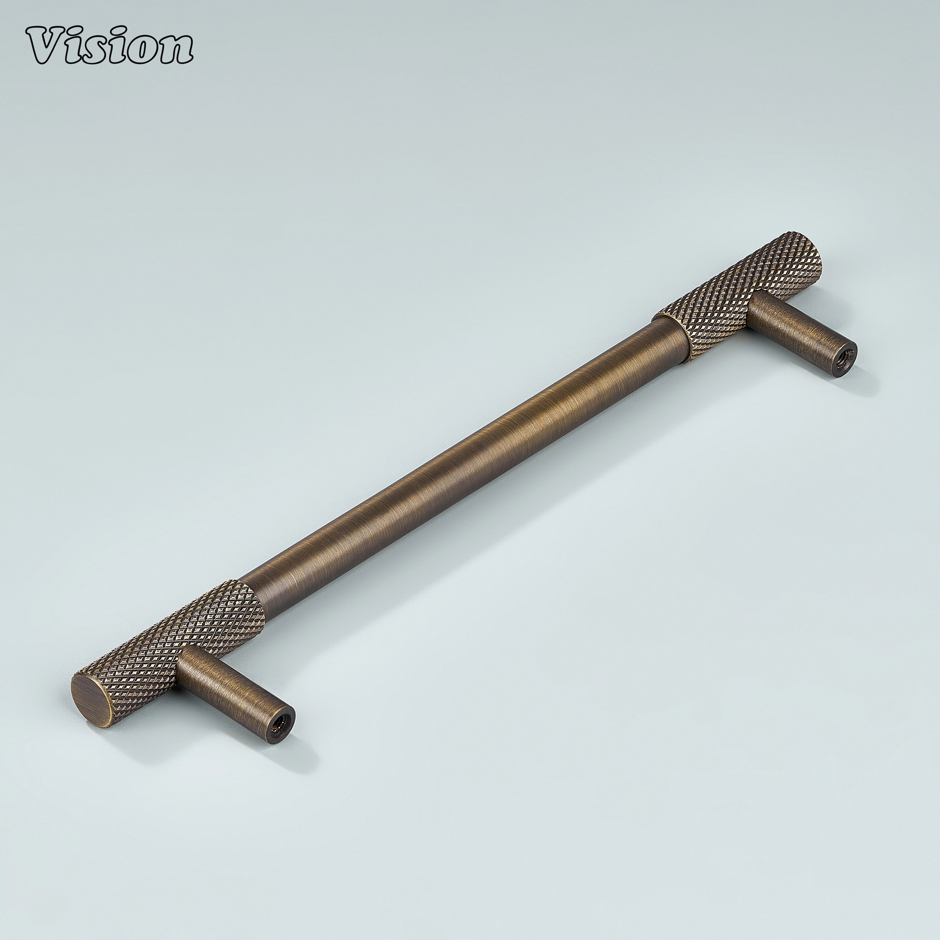 Vintage-tone Antique Bronze knurled pull