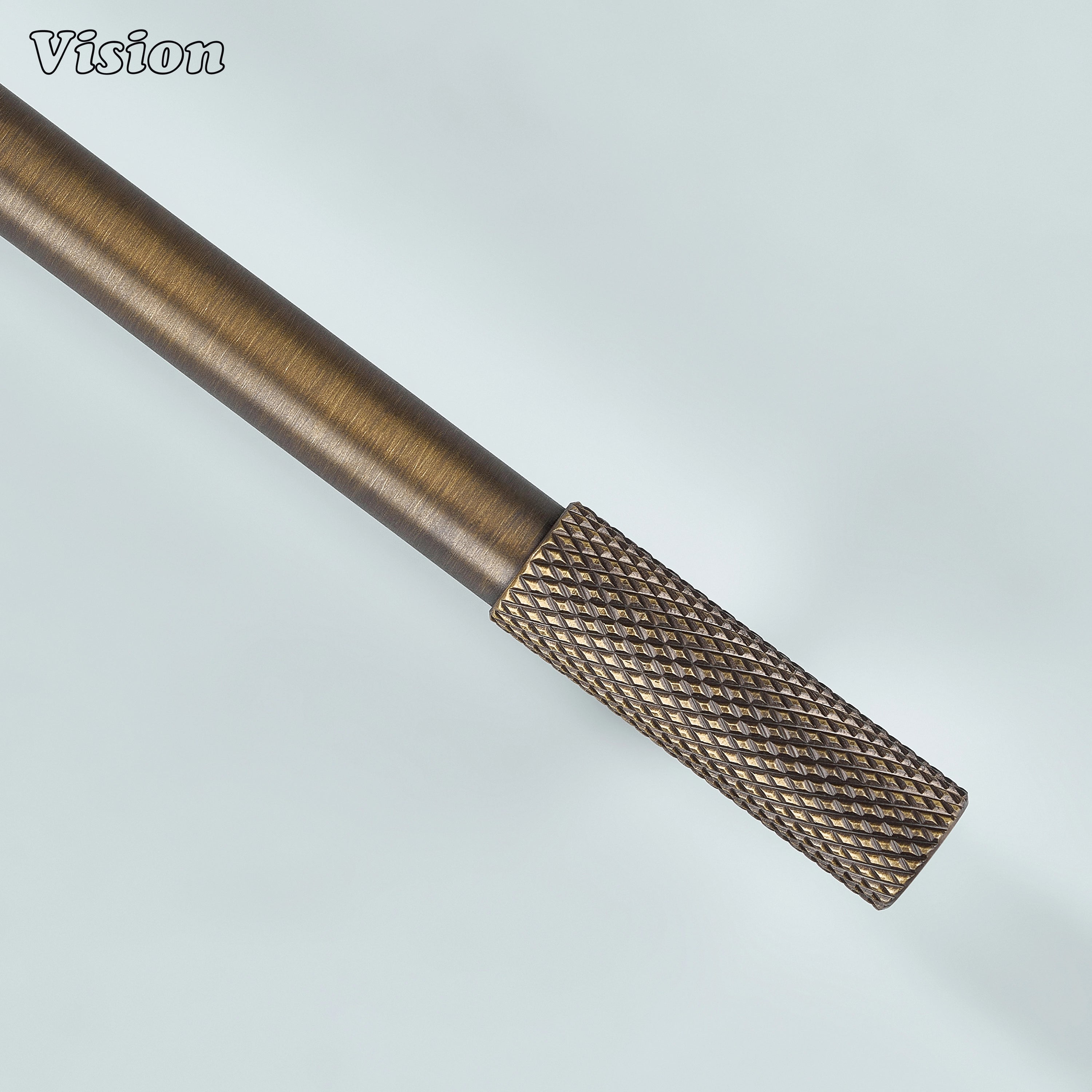 Antique Bronze knurled cabinet handle cylindrical