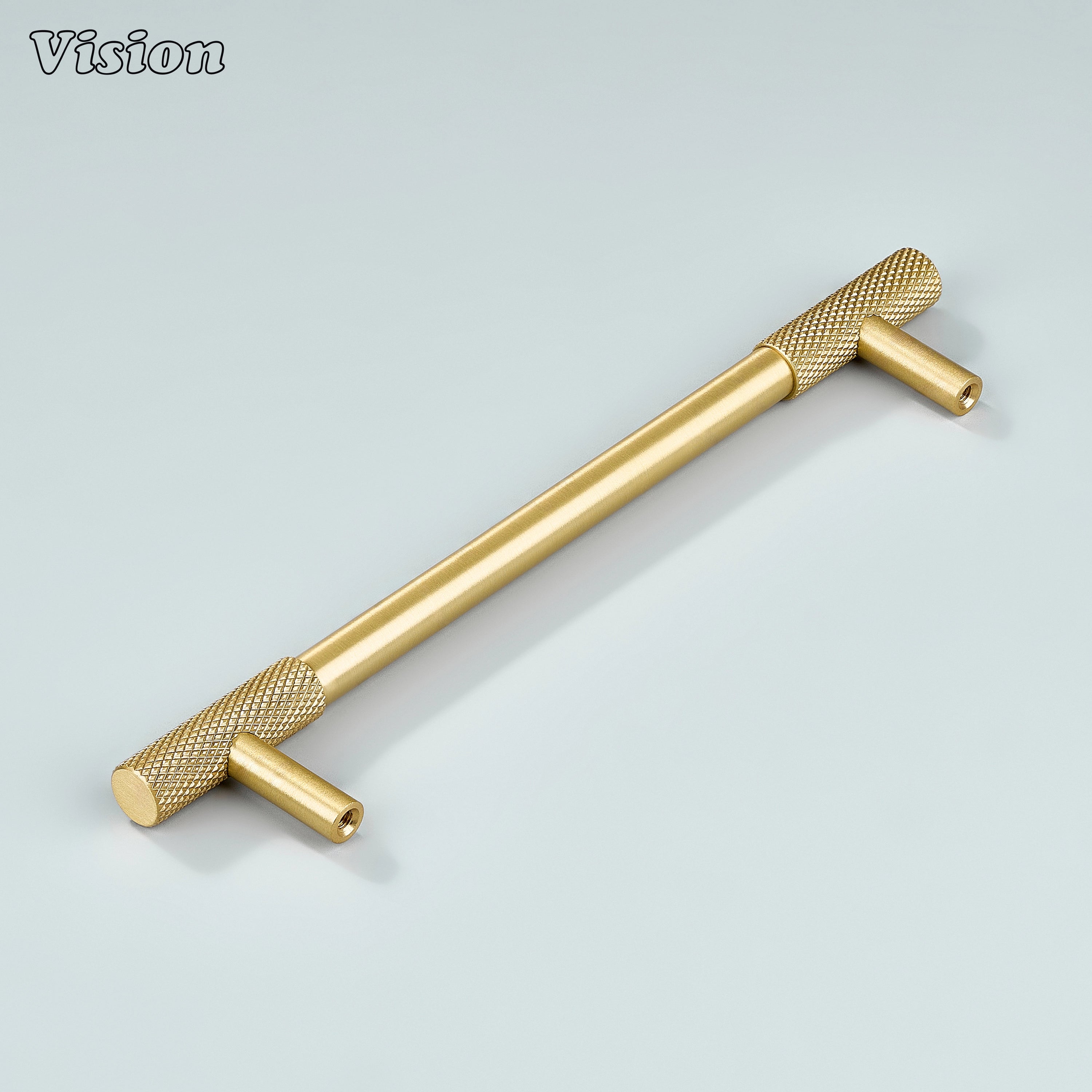Gold Arion handle with premium knurled detailing